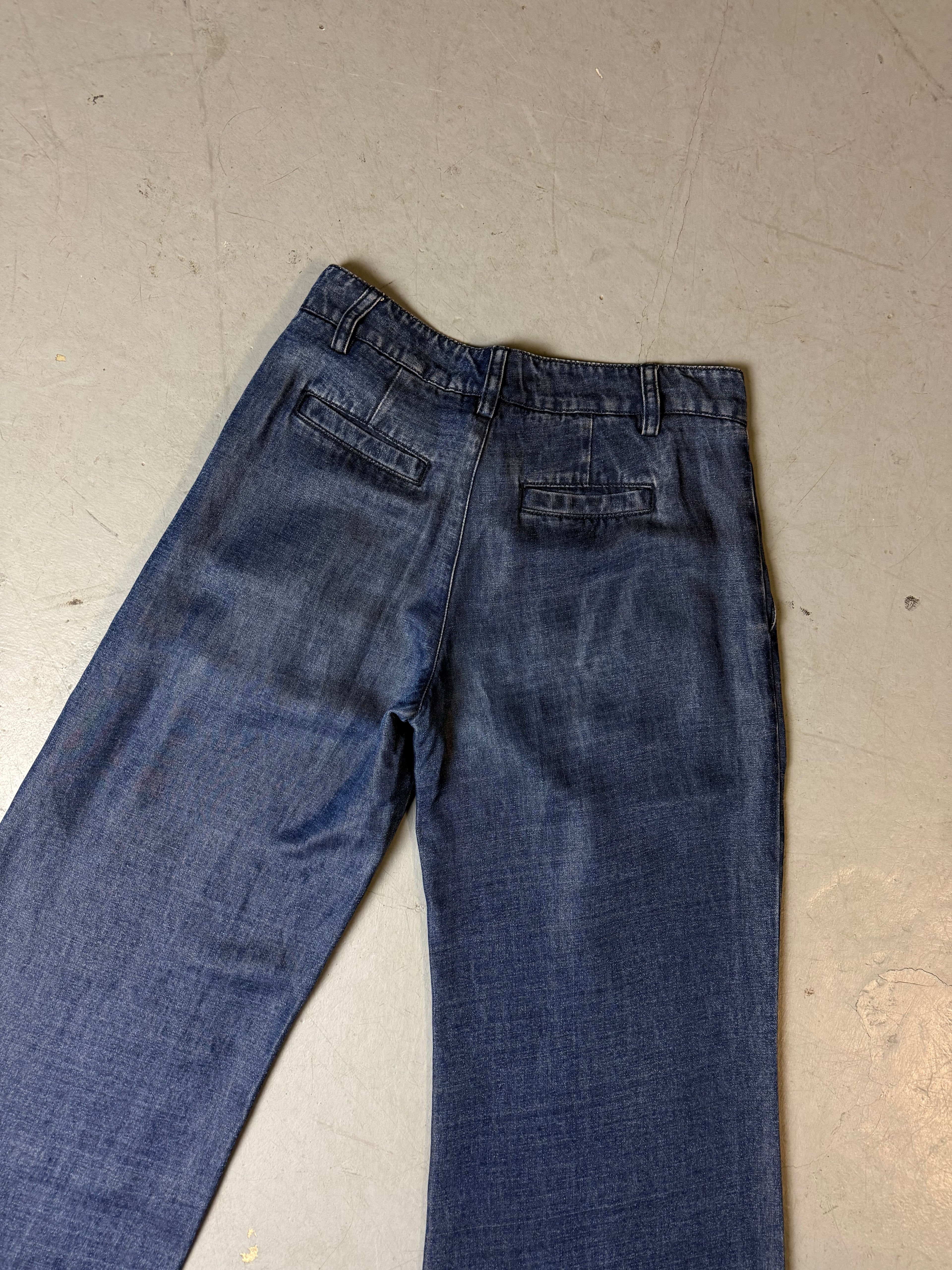 Detailliertes Produktbild von Vintage Stefanel Flared Pants XS/S von hinten