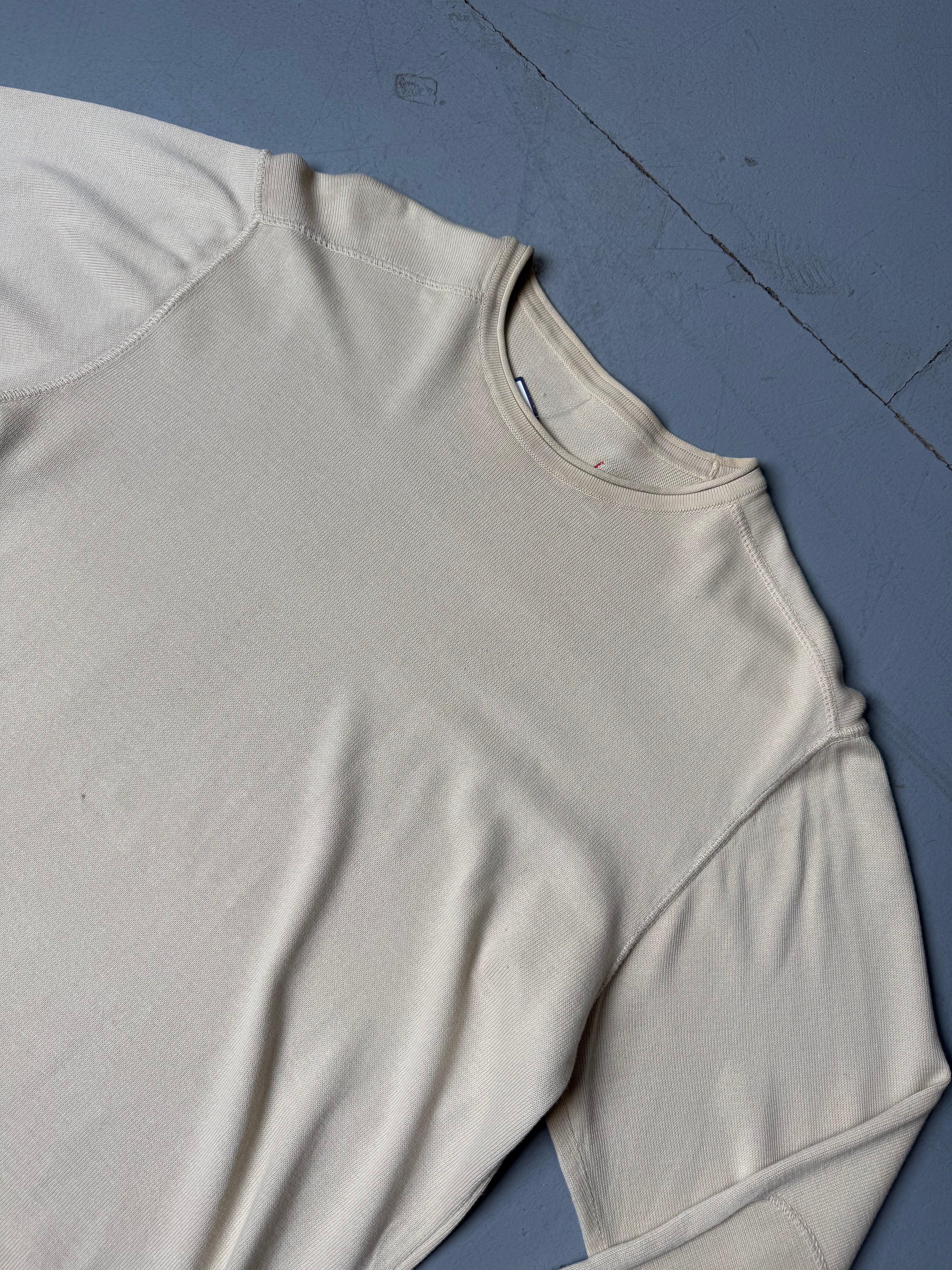 Vintage Gas Beige Longsleeve for men’s. Y2K Second Hand 2000s Fashion 