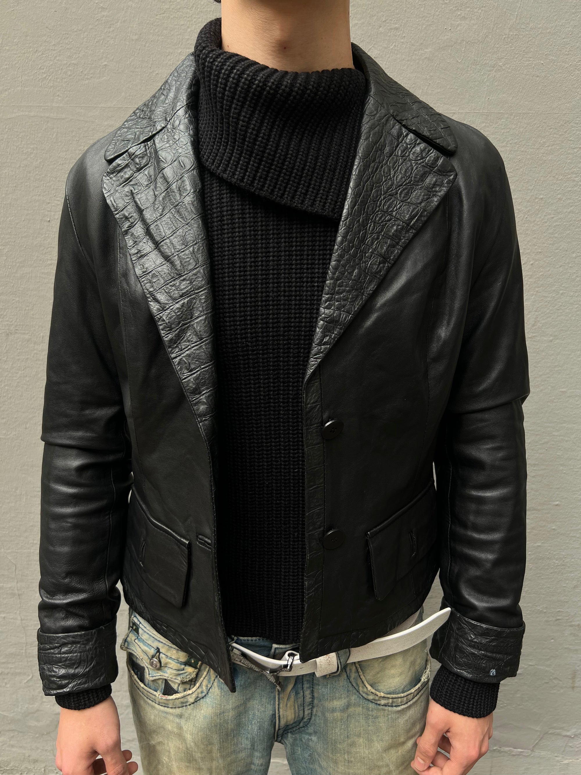 Vintage Borgo Antico Leather Blazer XS/S