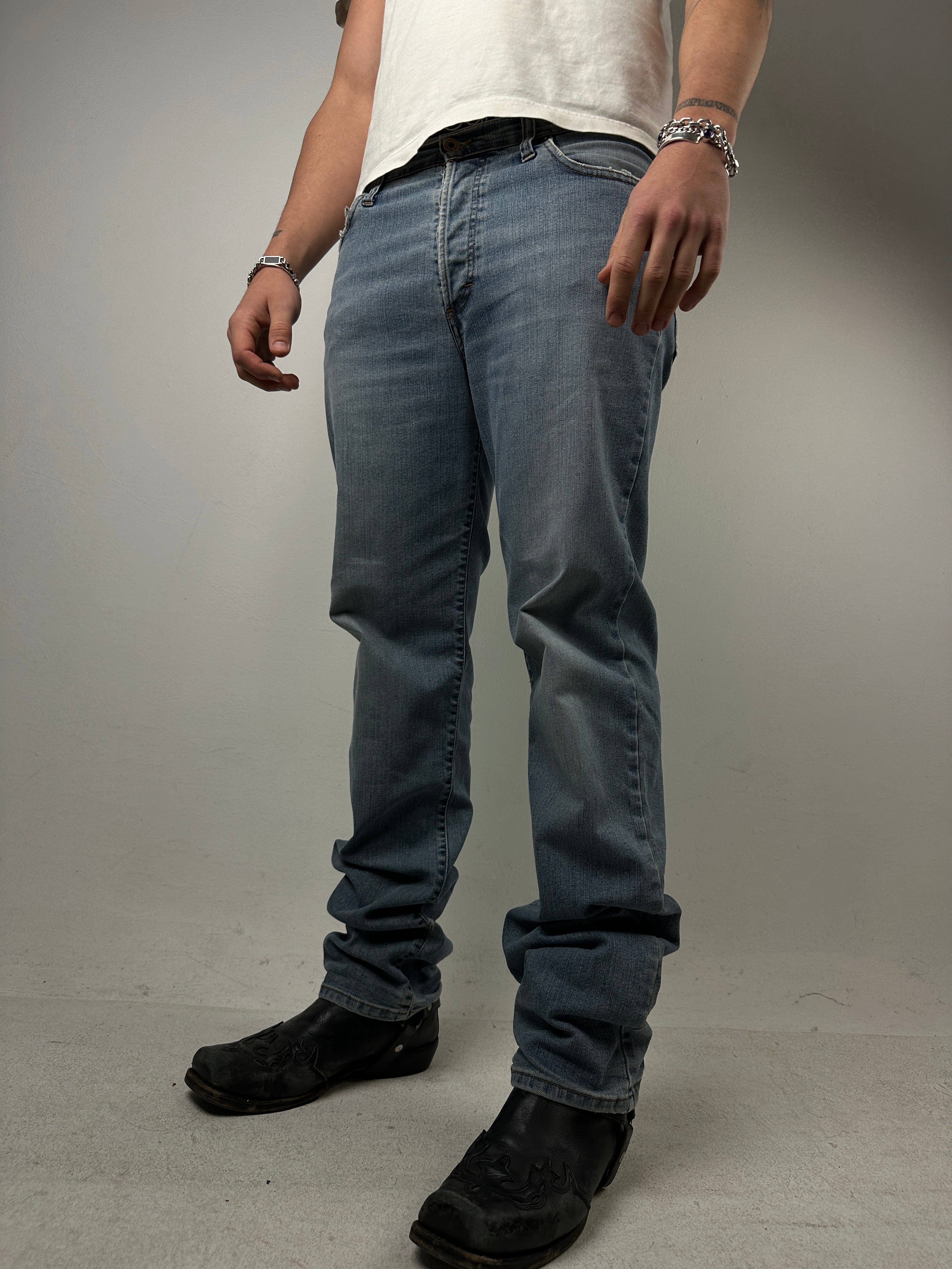 Vintage Dolce&Gabbana Light Blue Baggy Denim für Männer. Y2K Secondhand 2000s Fashion