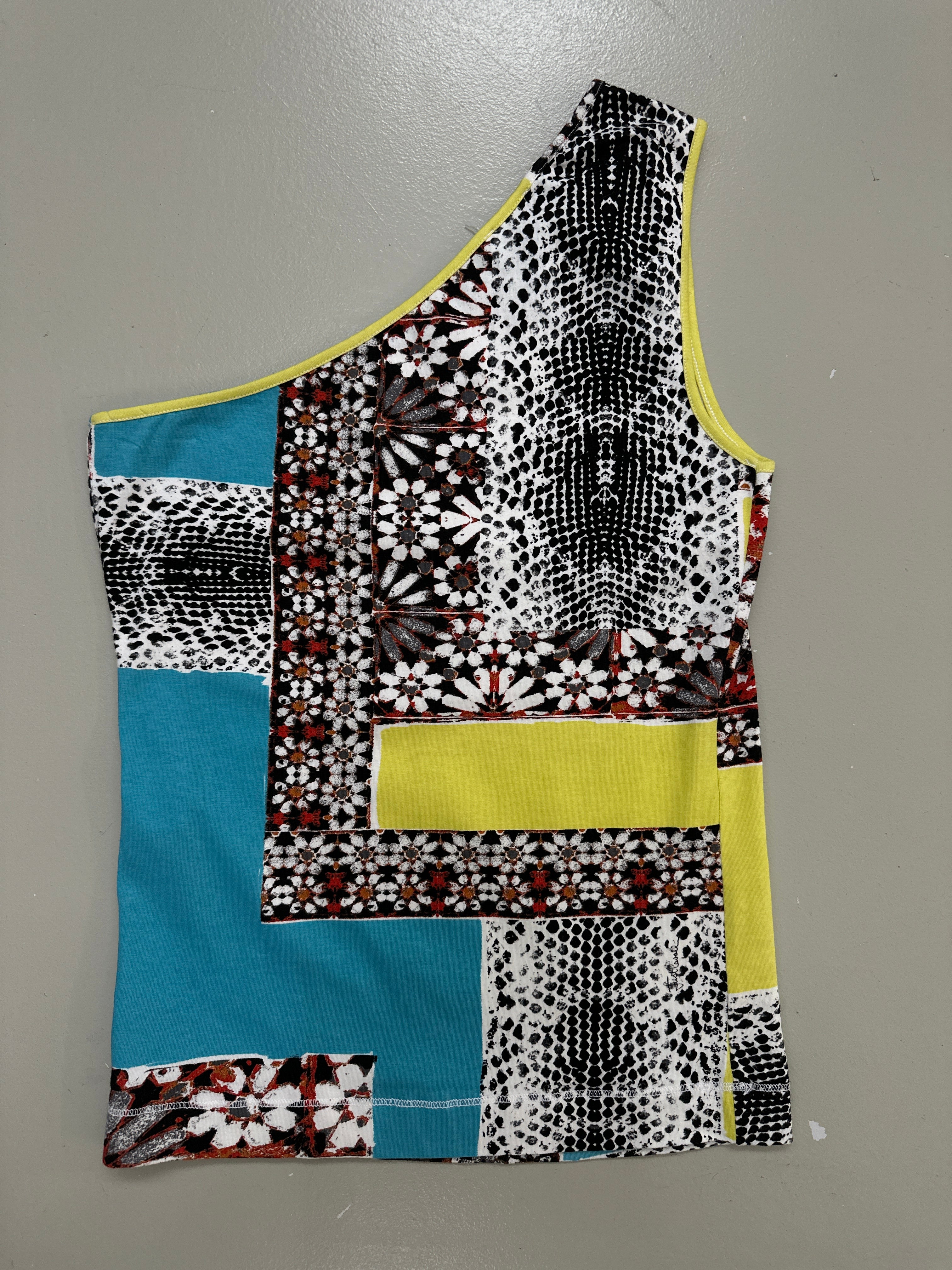Vintage Just Cavalli Colorful Floral Printed Top für Frauen. Y2K Second Hand 2000s Fashion