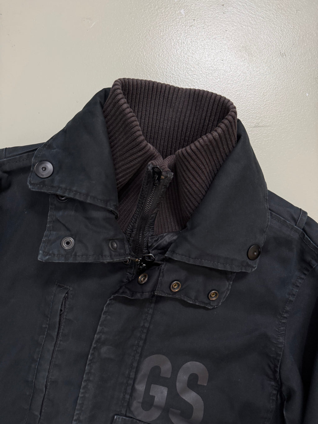 Vintage G-Star Black Workwear Jacket für Herren. Y2K Second Hand 2000s Fashion 