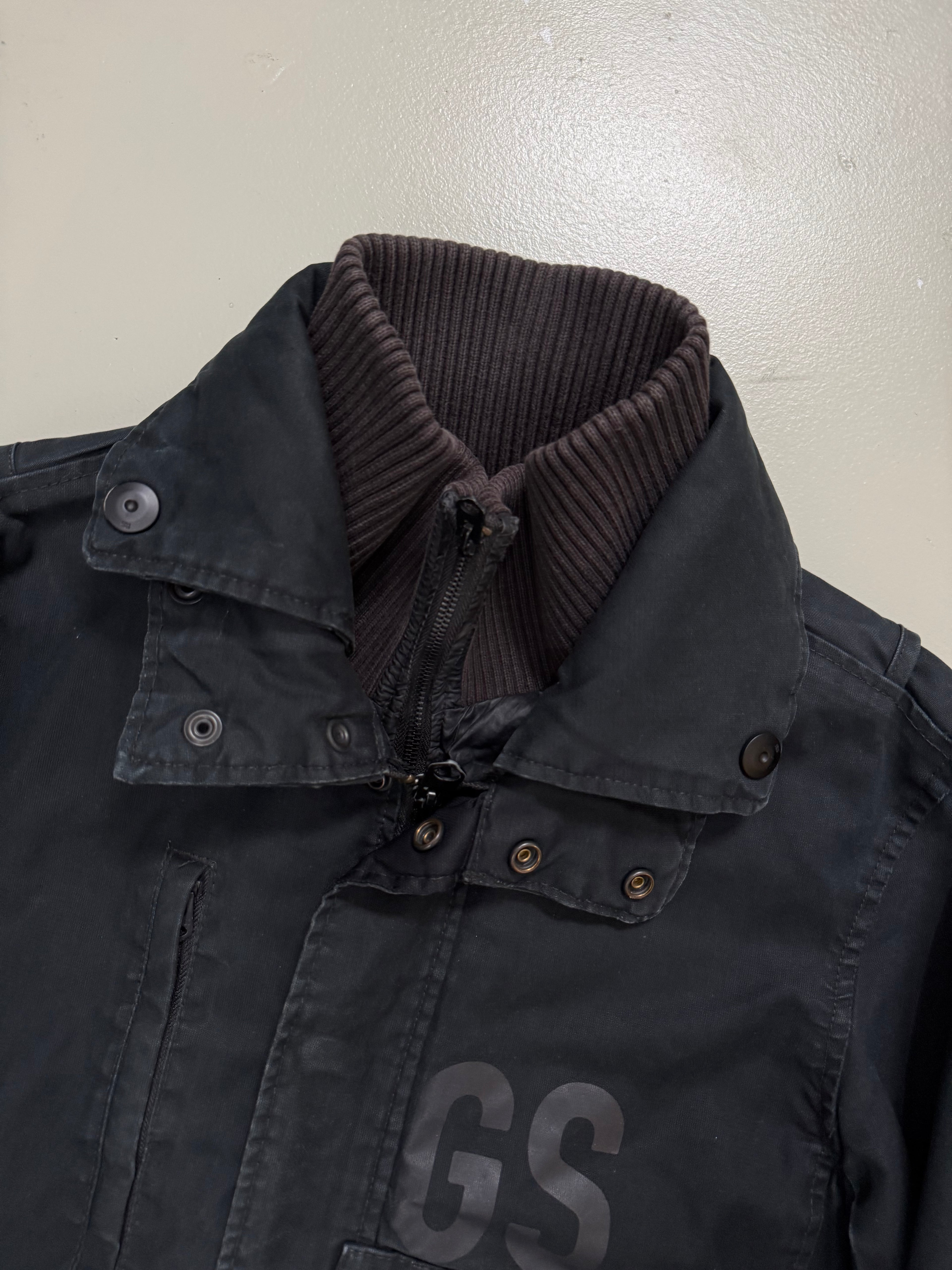 Vintage G-Star Black Workwear Jacket für Herren. Y2K Second Hand 2000s Fashion 