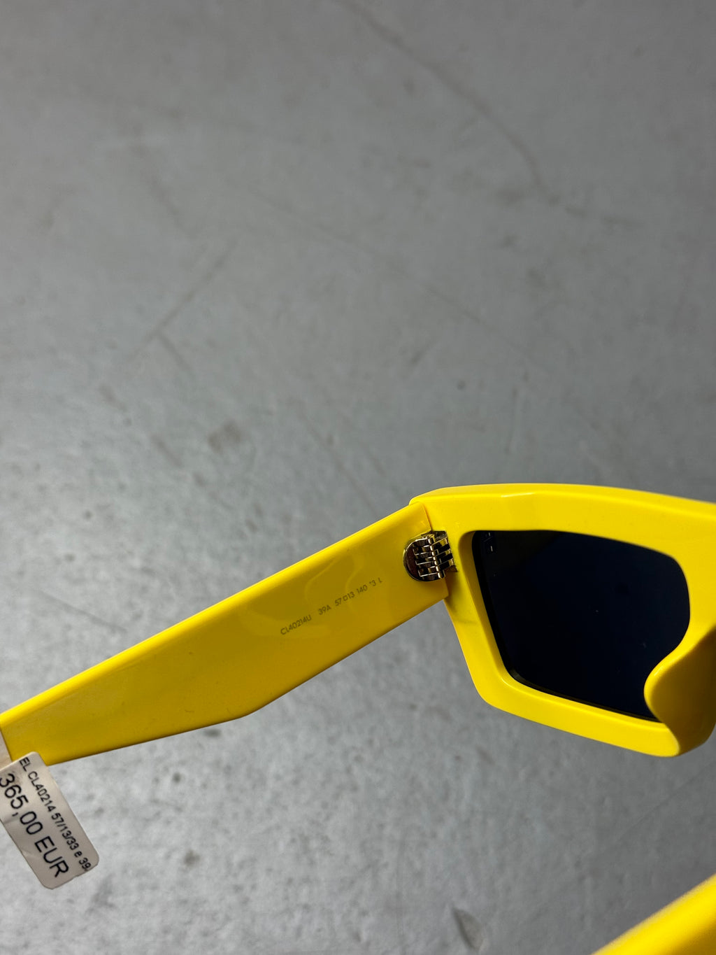 Celine Yellow Rectangle Sunglasses. Unisex. Y2K 2000s Fashion.
