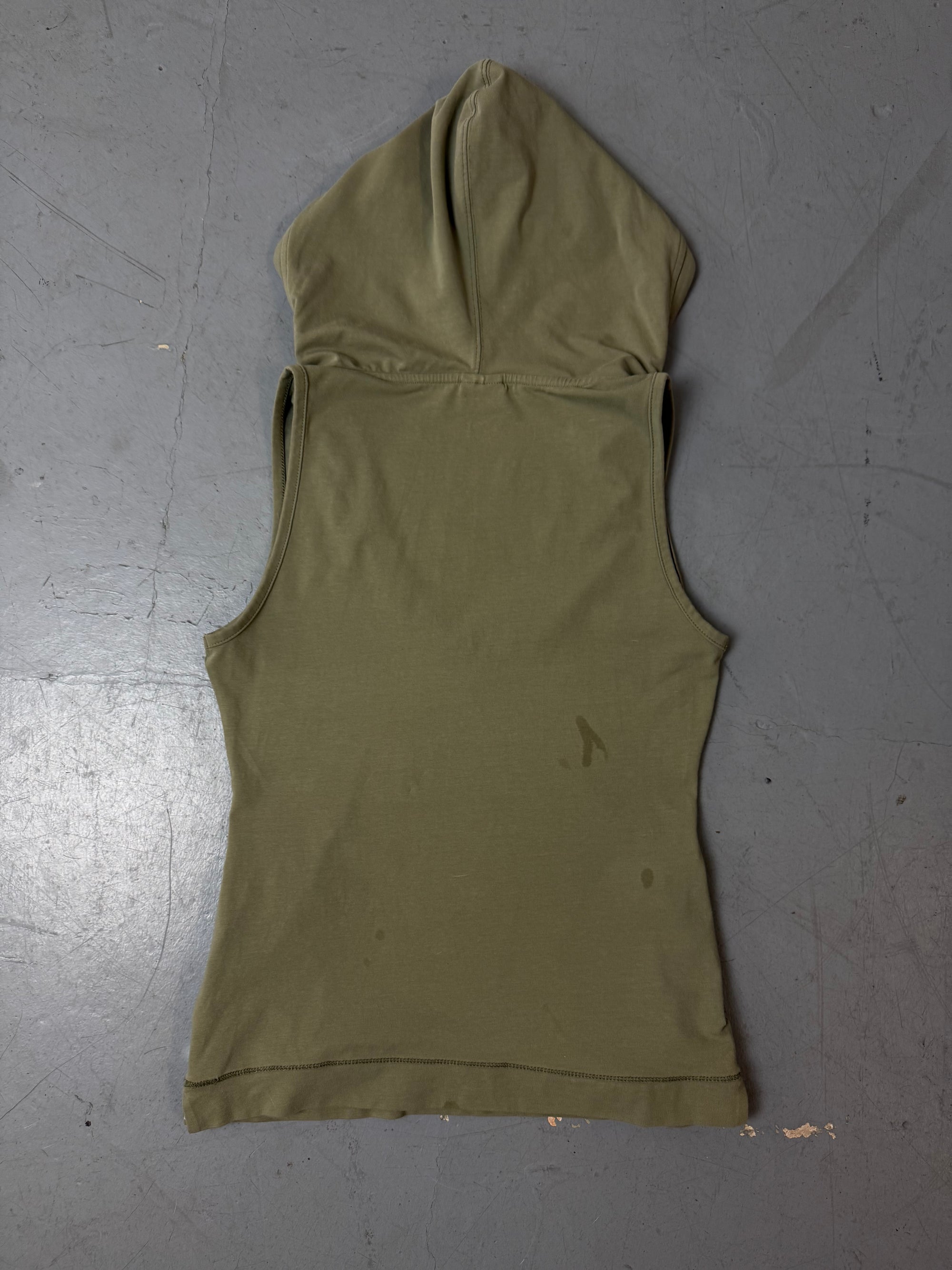 Vintage Champion Khaki Hooded Top S/M