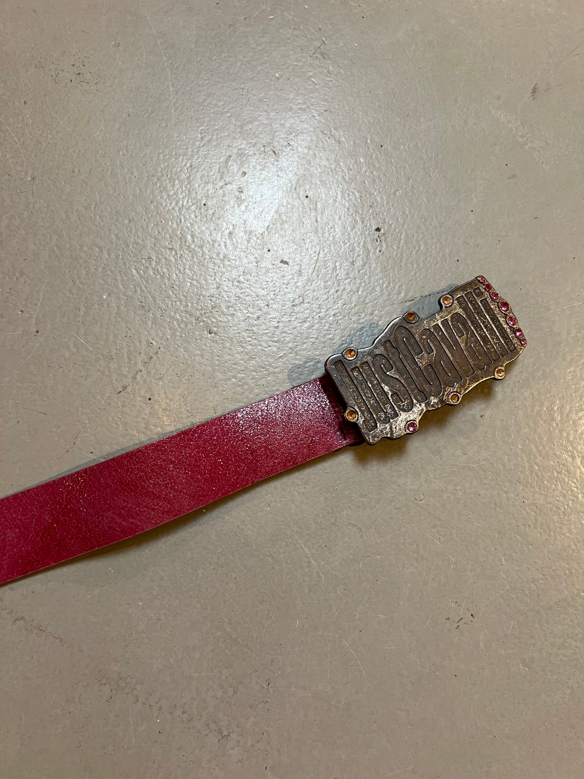 Vintage Pink Just Cavalli Leather Belt