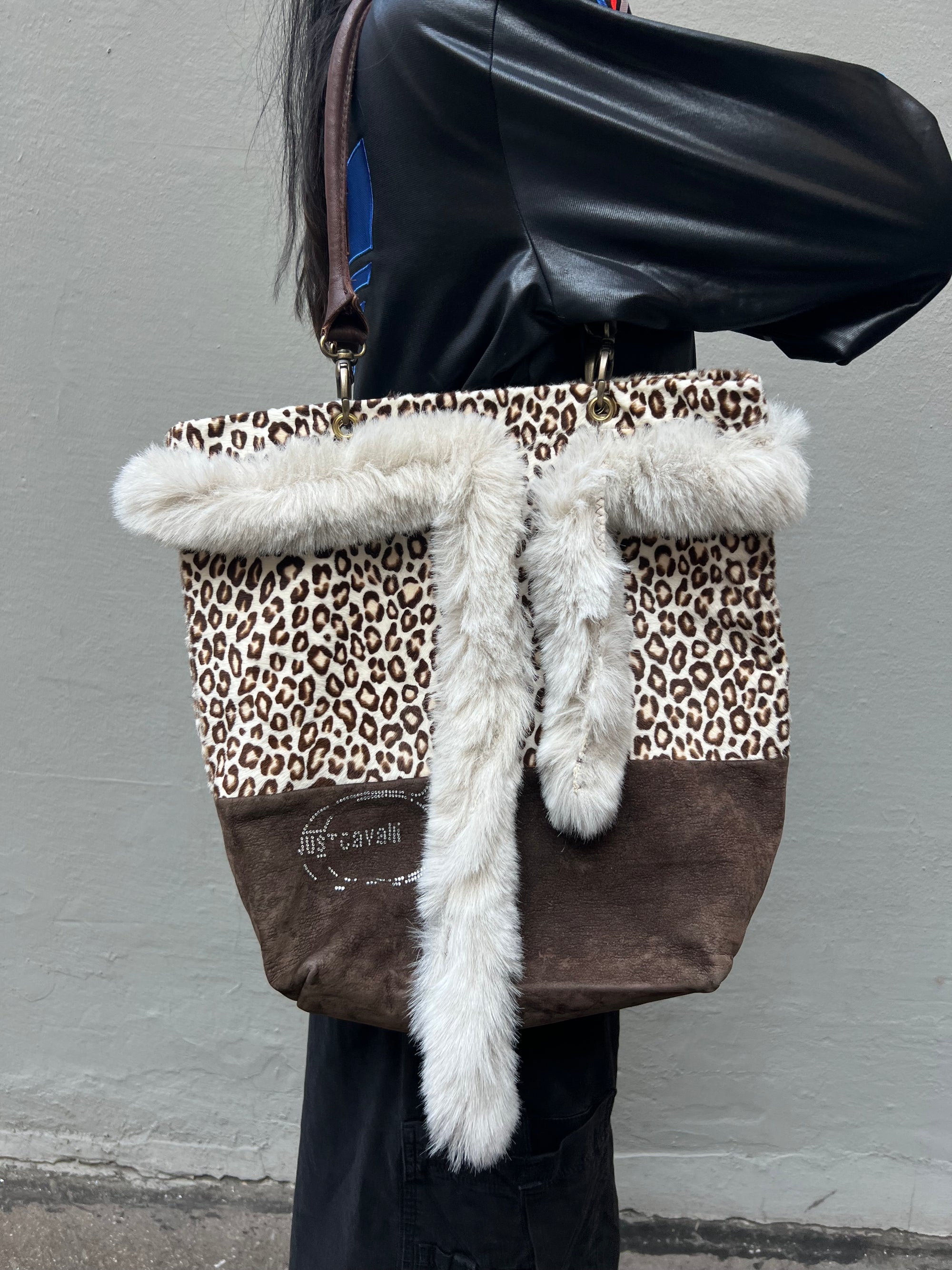 Vintage Just Cavalli Crazy Leo Print Y2K Bag