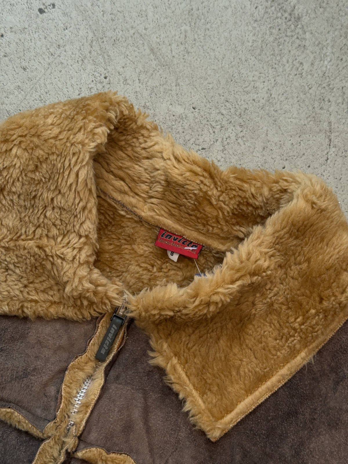 Vintage Invicta Faux Wildleder Jacke (S)