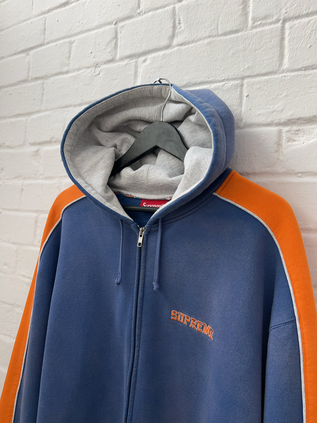 Supreme State Zip Up Hooded Sweatshirt Blau (L)