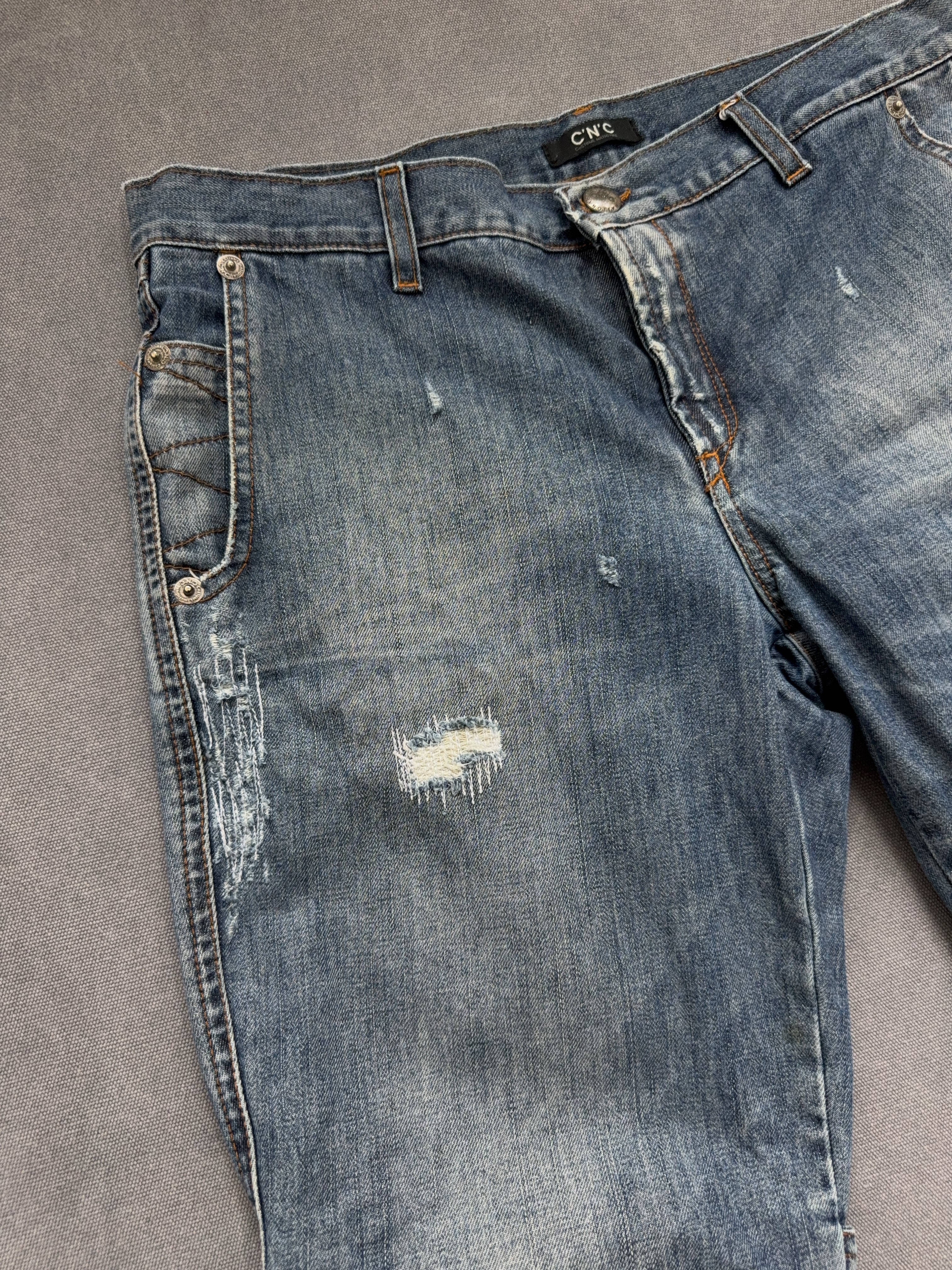 Vintage C'N'C Denim Capri unisex. Y2K Second Hand 2000s Fashion 