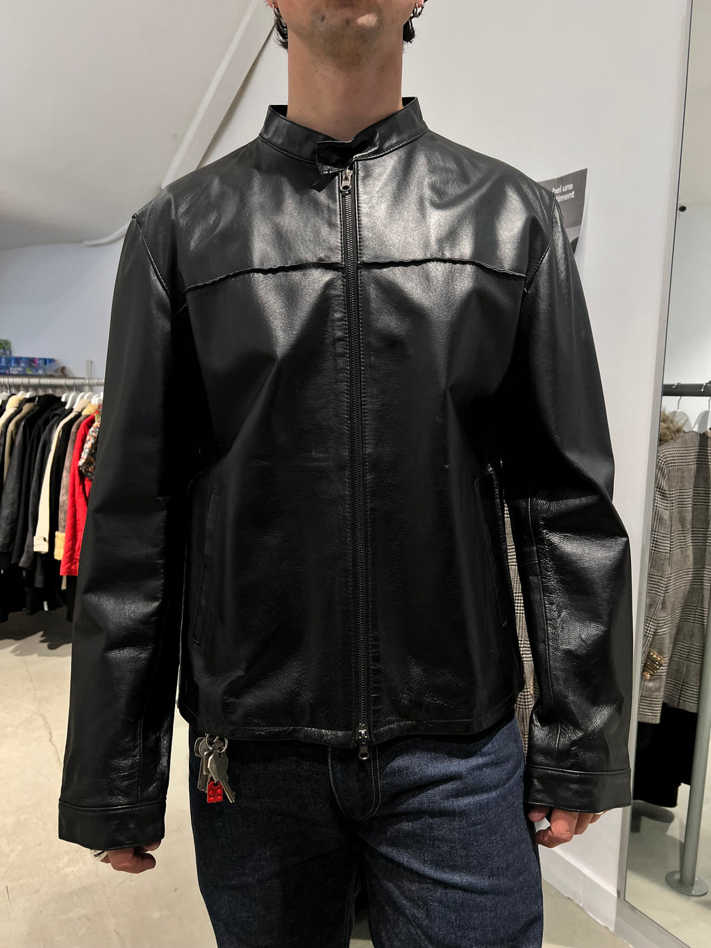 Vintage Leder Jacke (L)
