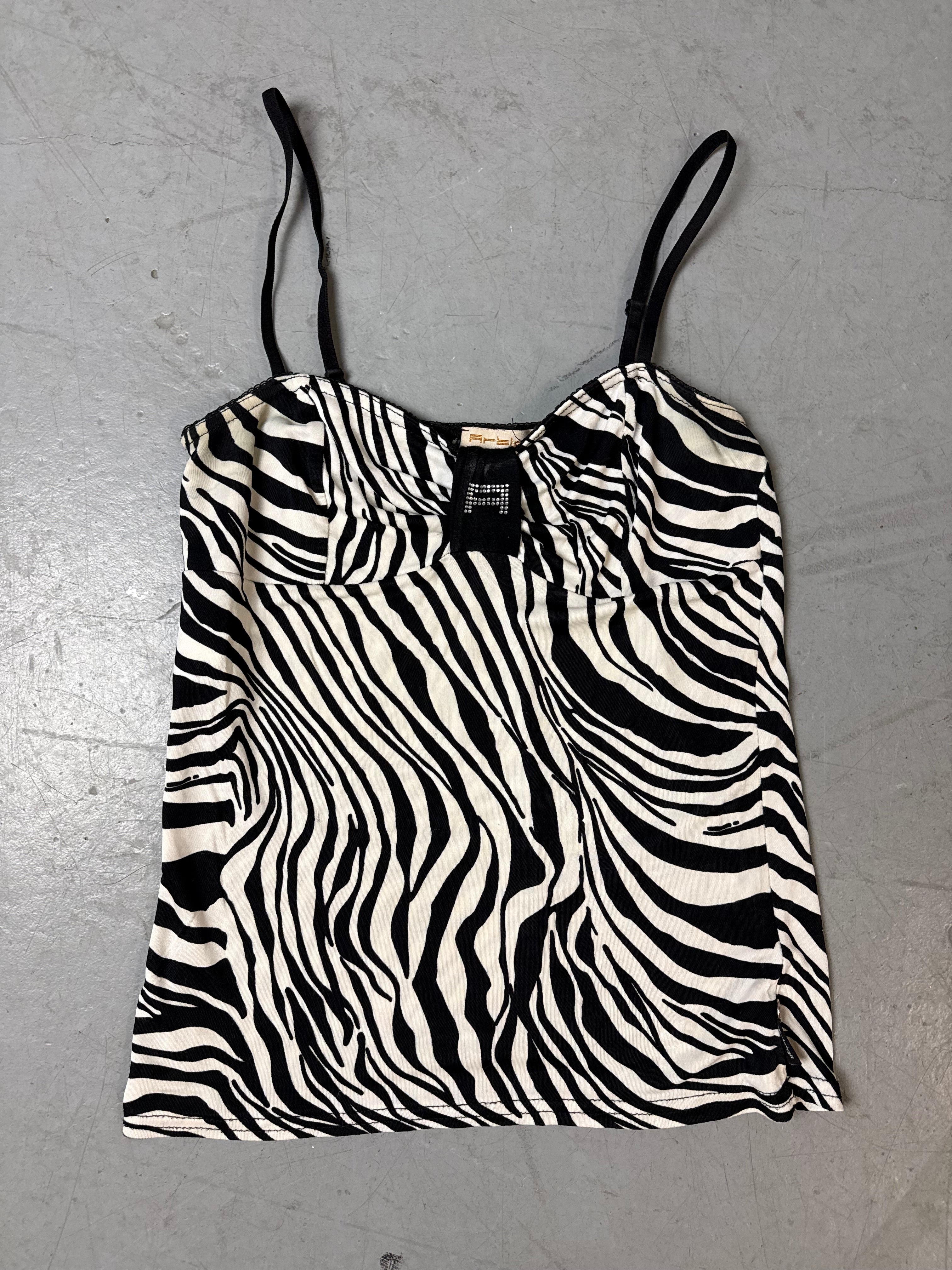Produktbild von Vintage Artigli Zebra Printed Top S von vorne