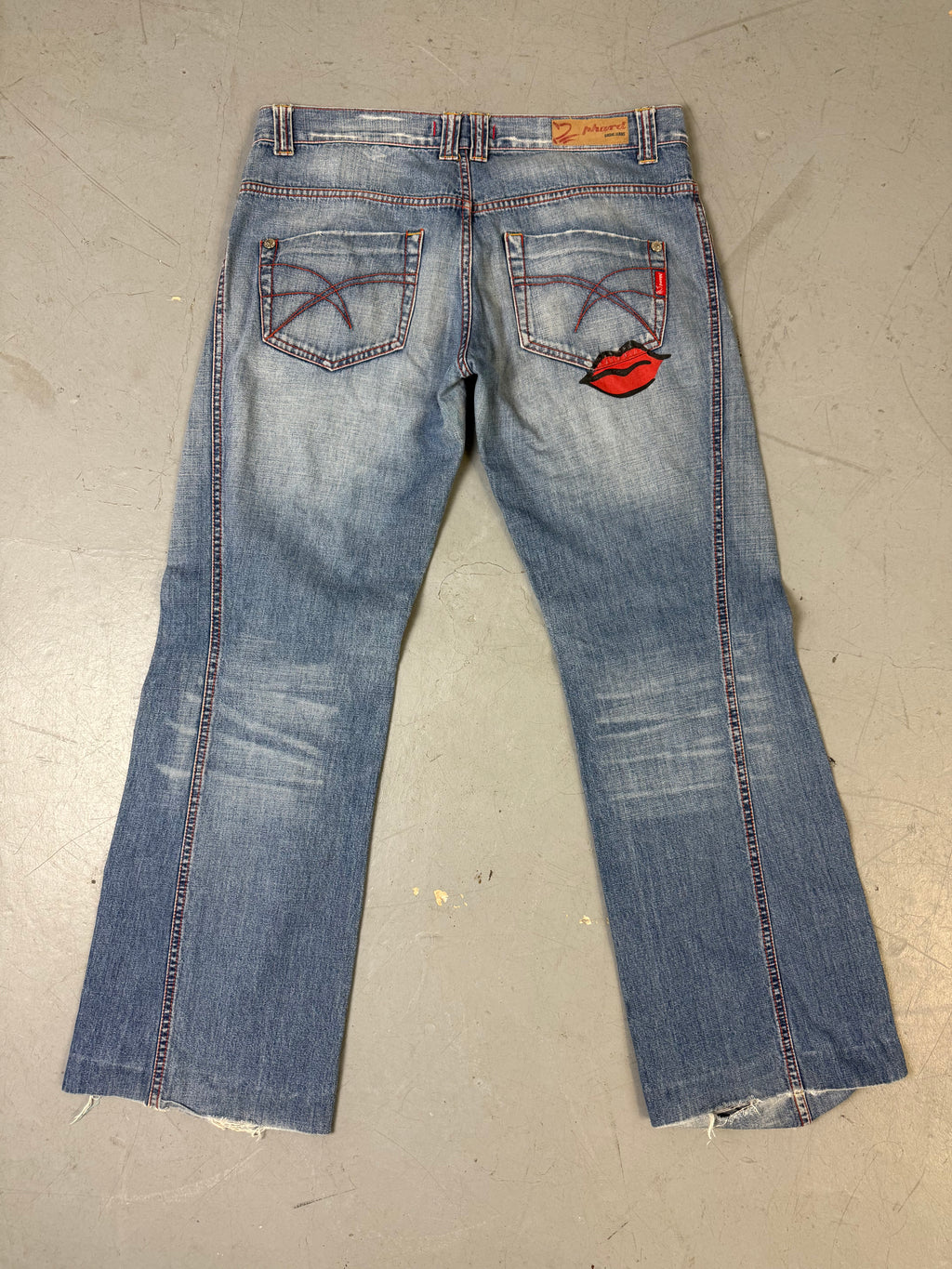 Y2K Phard low waist printed denim 