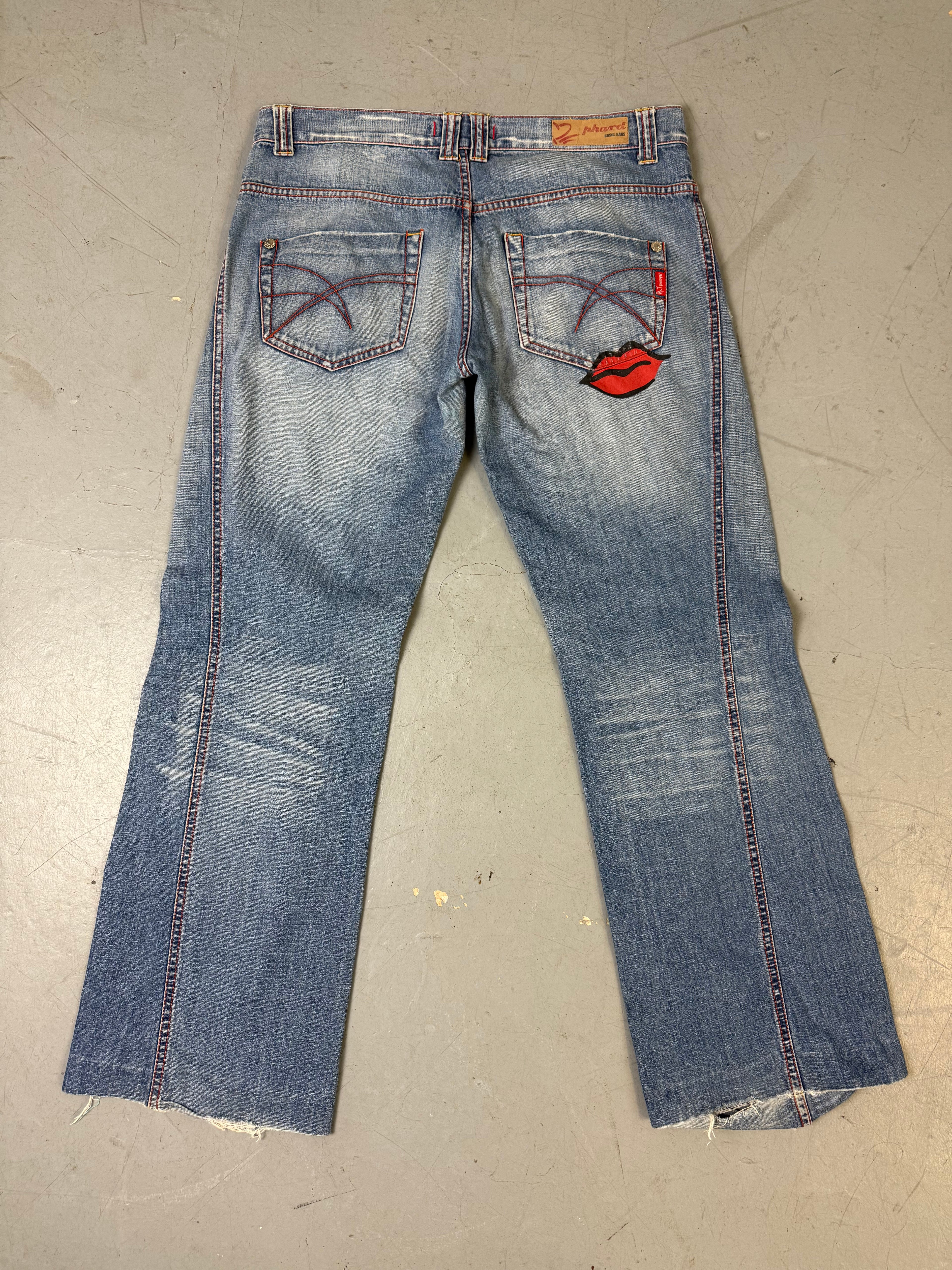 Y2K Phard low waist printed denim 