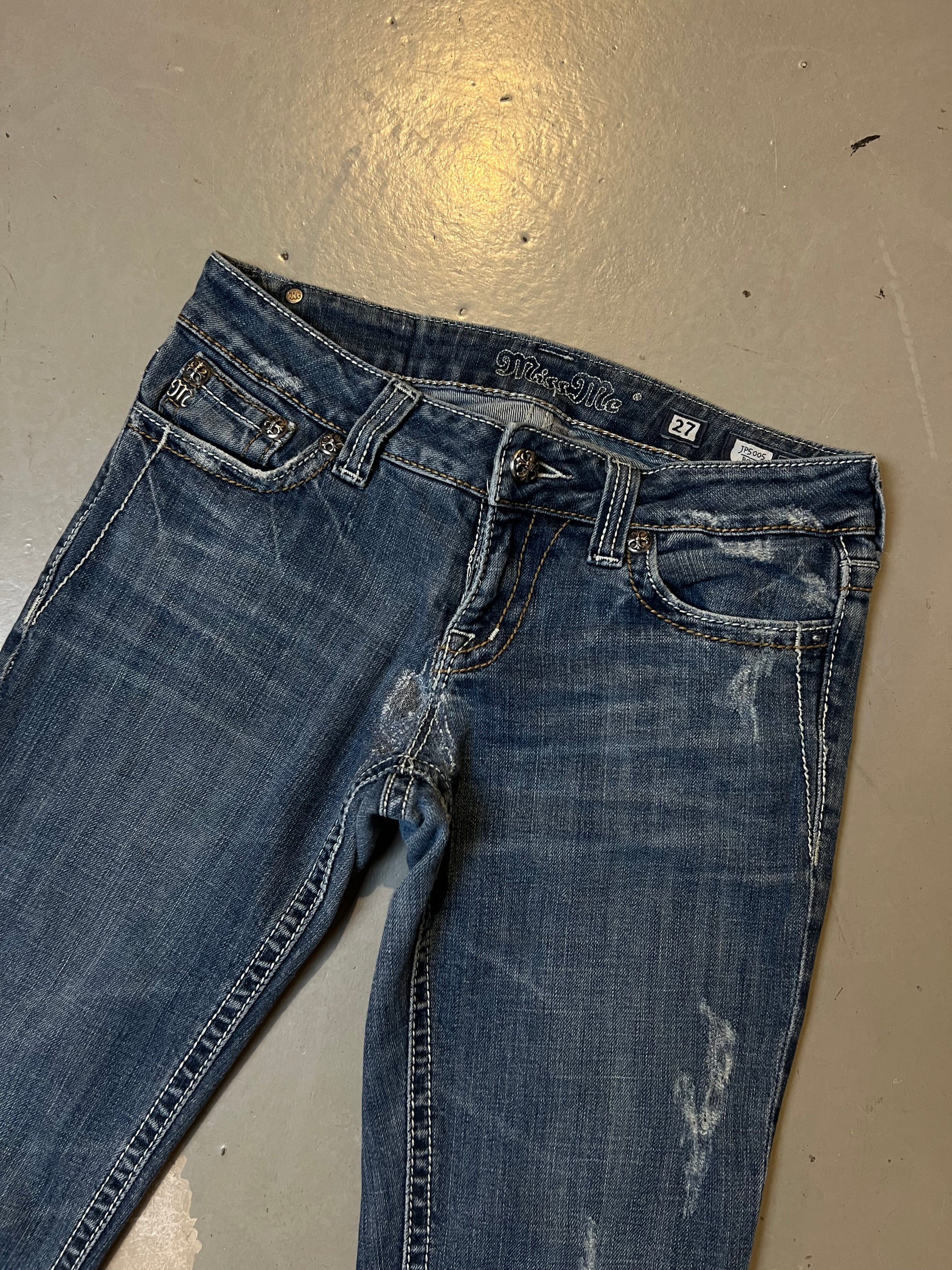 Vintage Miss Me Boot Cut Blue Washed Denim S
