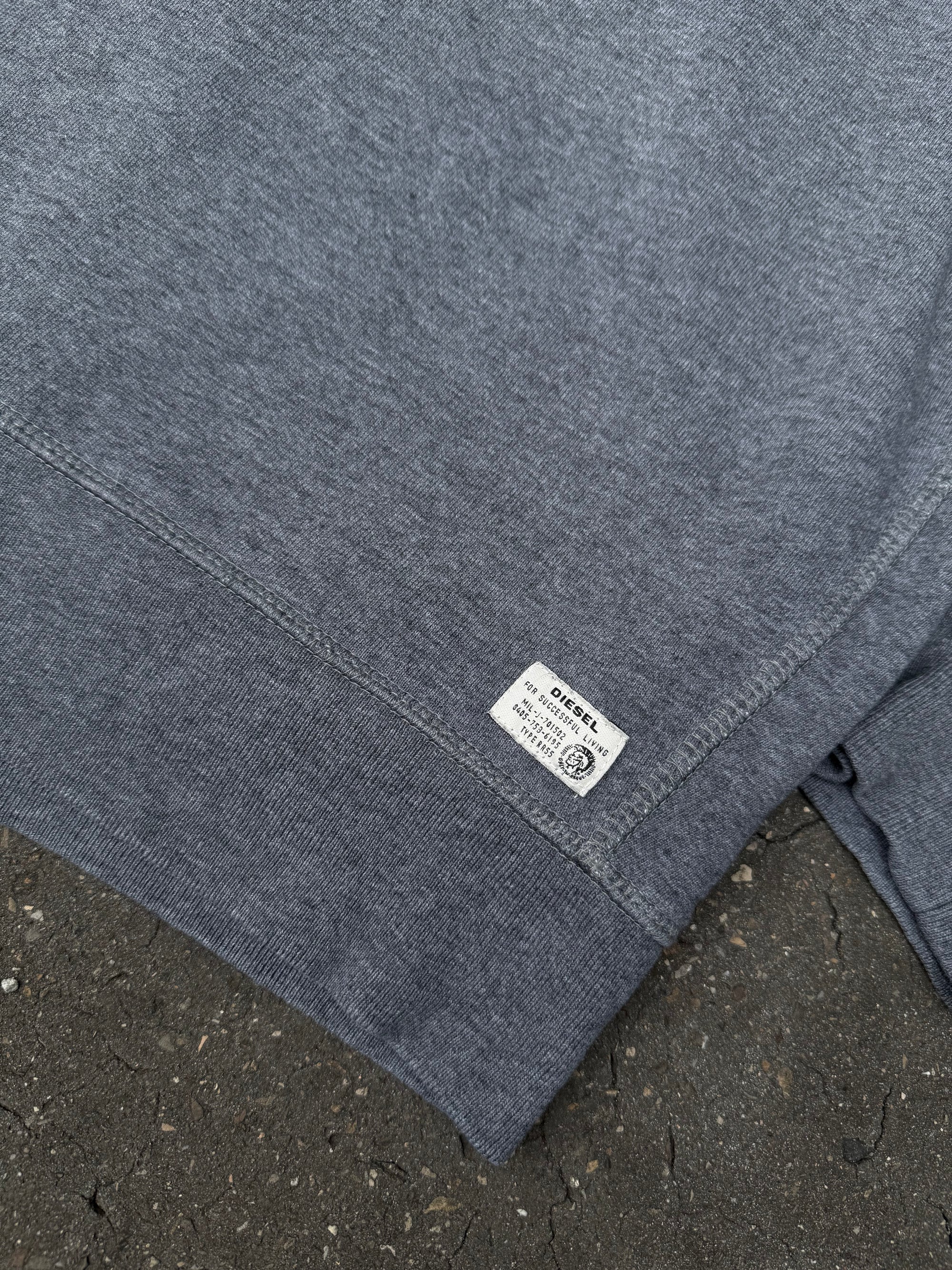 Vintage Diesel Grey Zip Up Hoodie M/L
