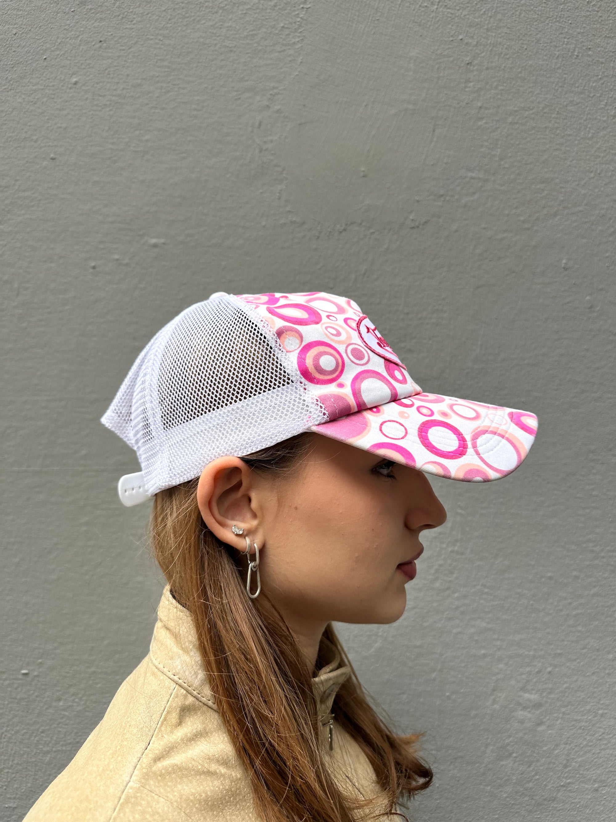Vintage White/Pink Von Dutch Cap