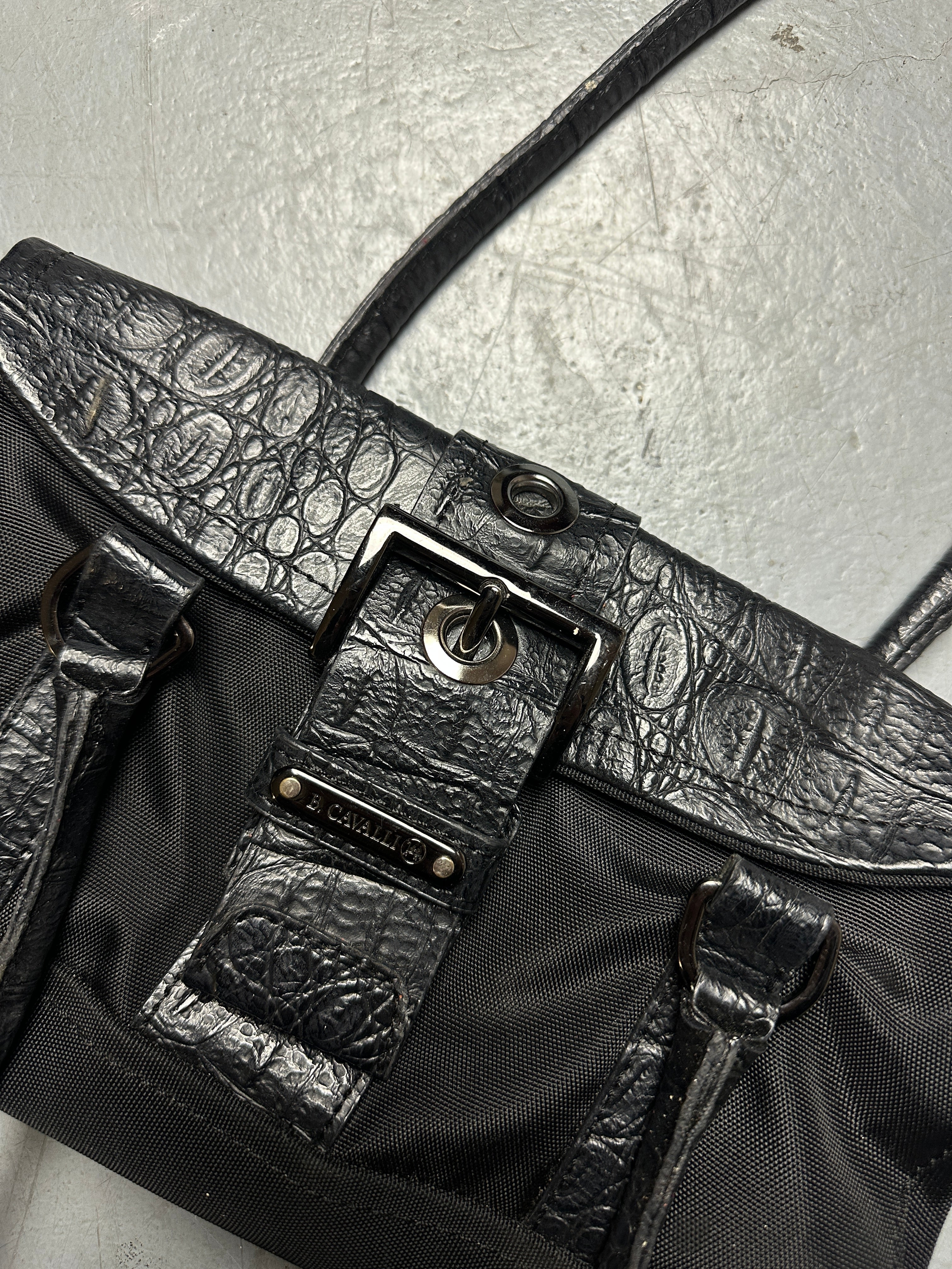 Detailbild Vintage Black B. Cavalli Bag von vorne 
