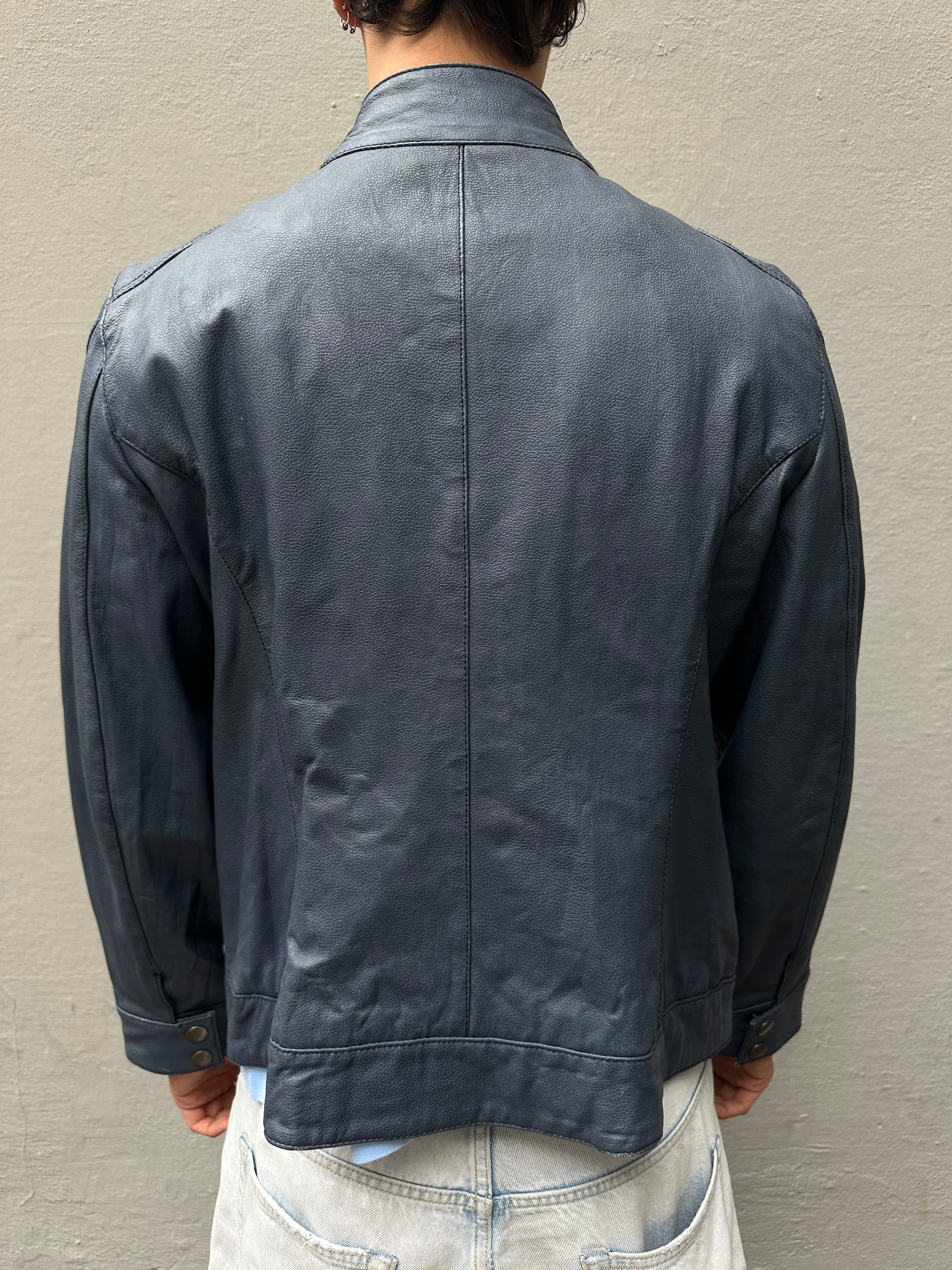 Vintage Petrol Leather Jacket M/L