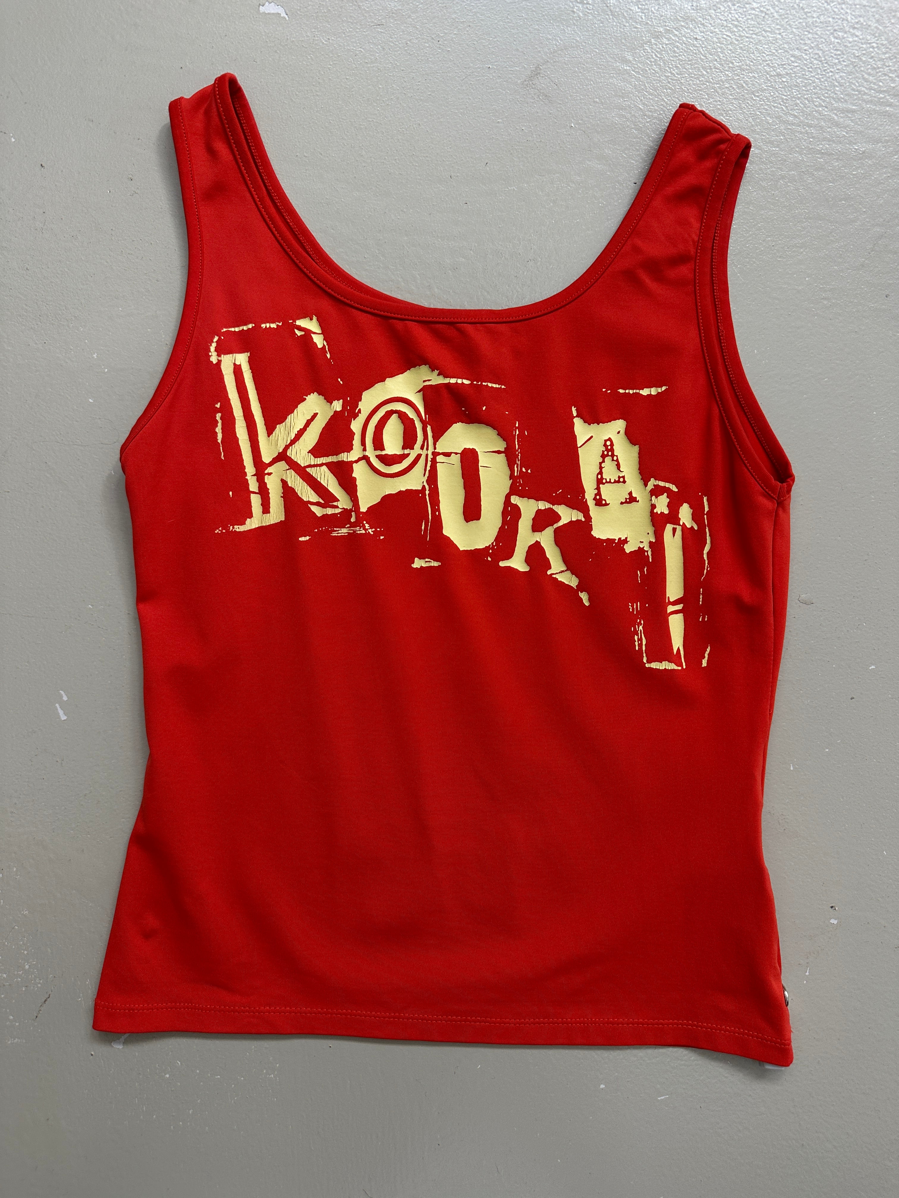 Vintage Kookai Orange Printed Tank Top M/L