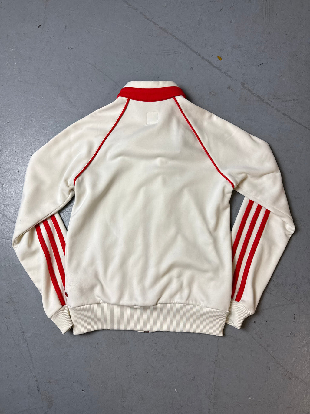 Vintage Adidas Seefeld White and Red Track Jacket S