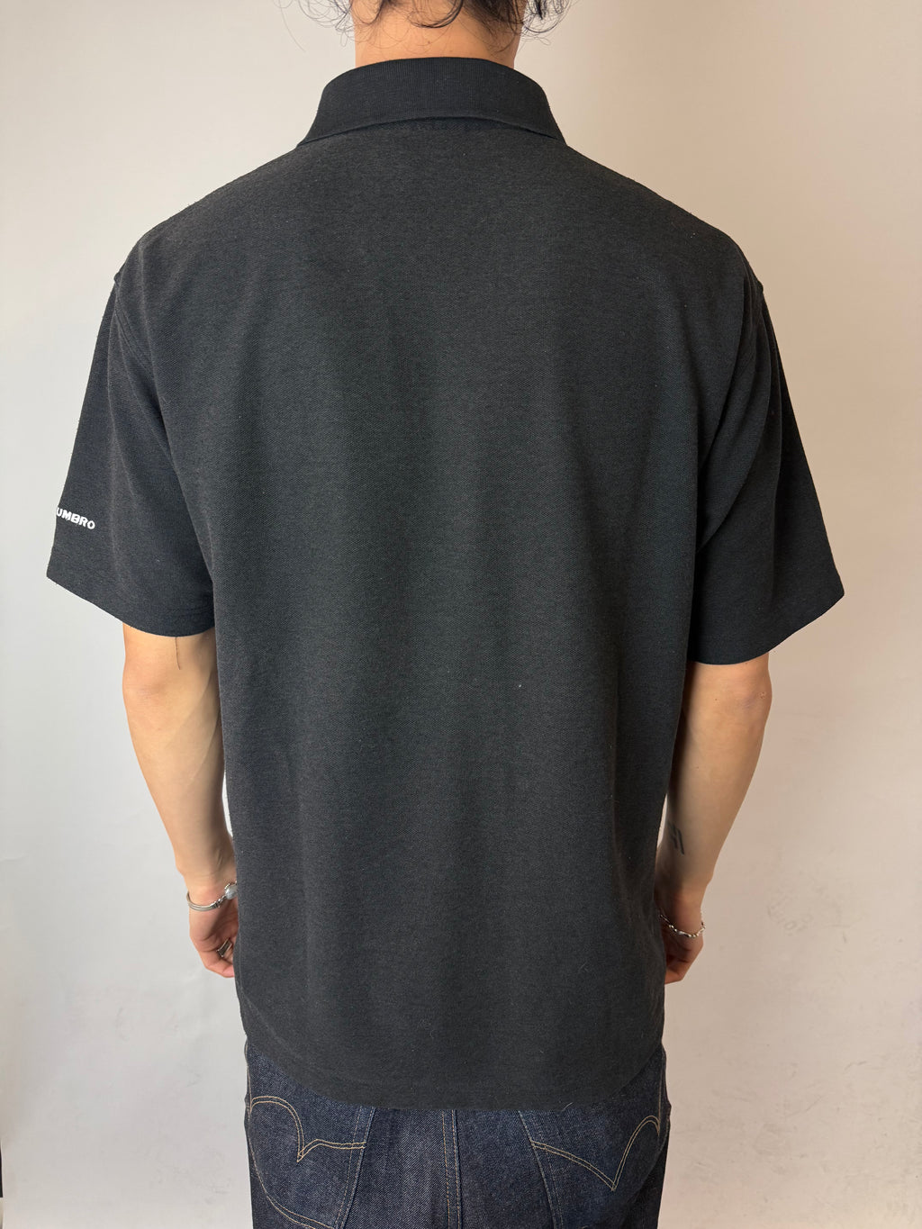 Vintage Umbro Black Polo Shirt XL