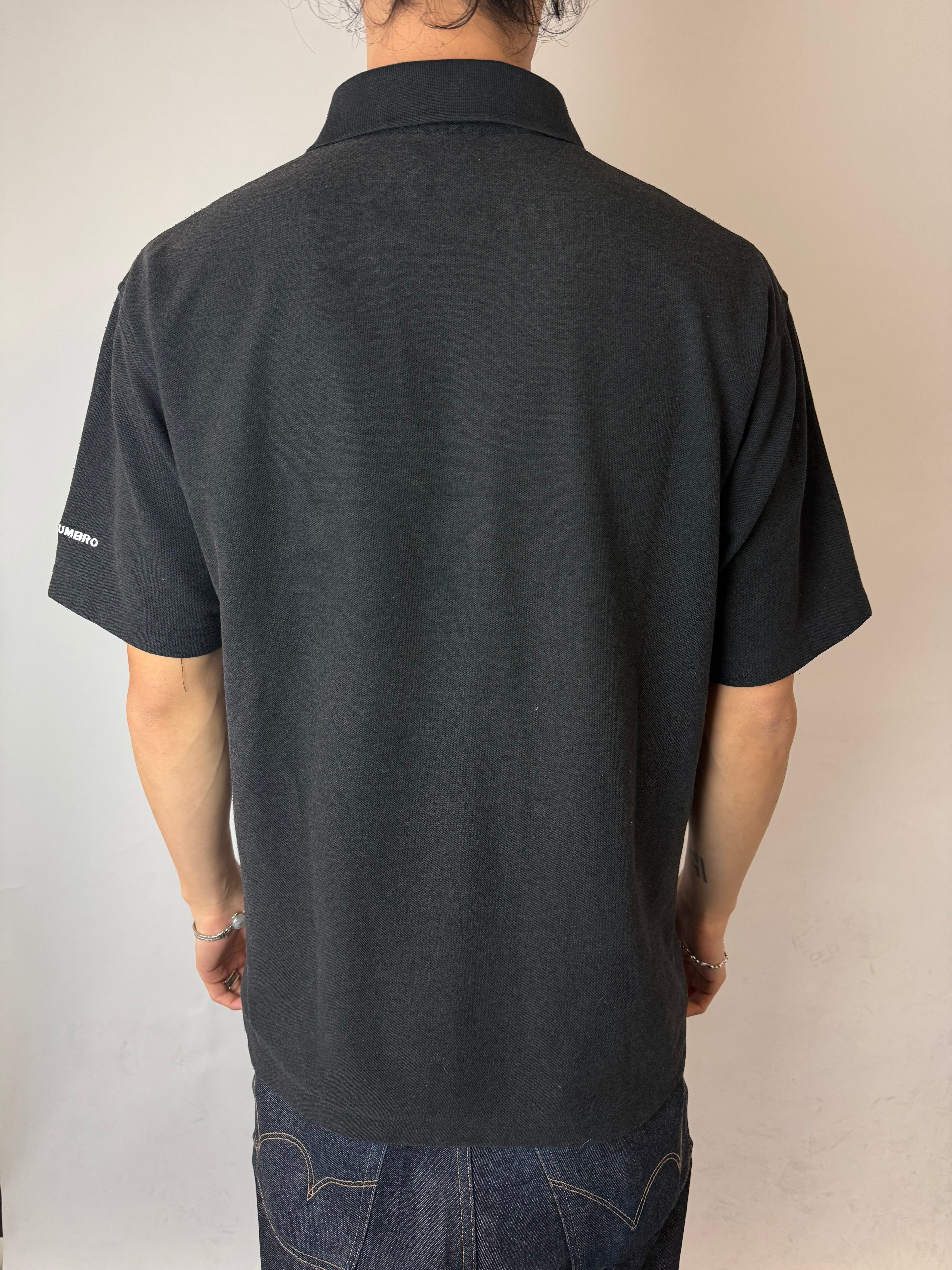 Vintage Umbro Black Polo Shirt XL