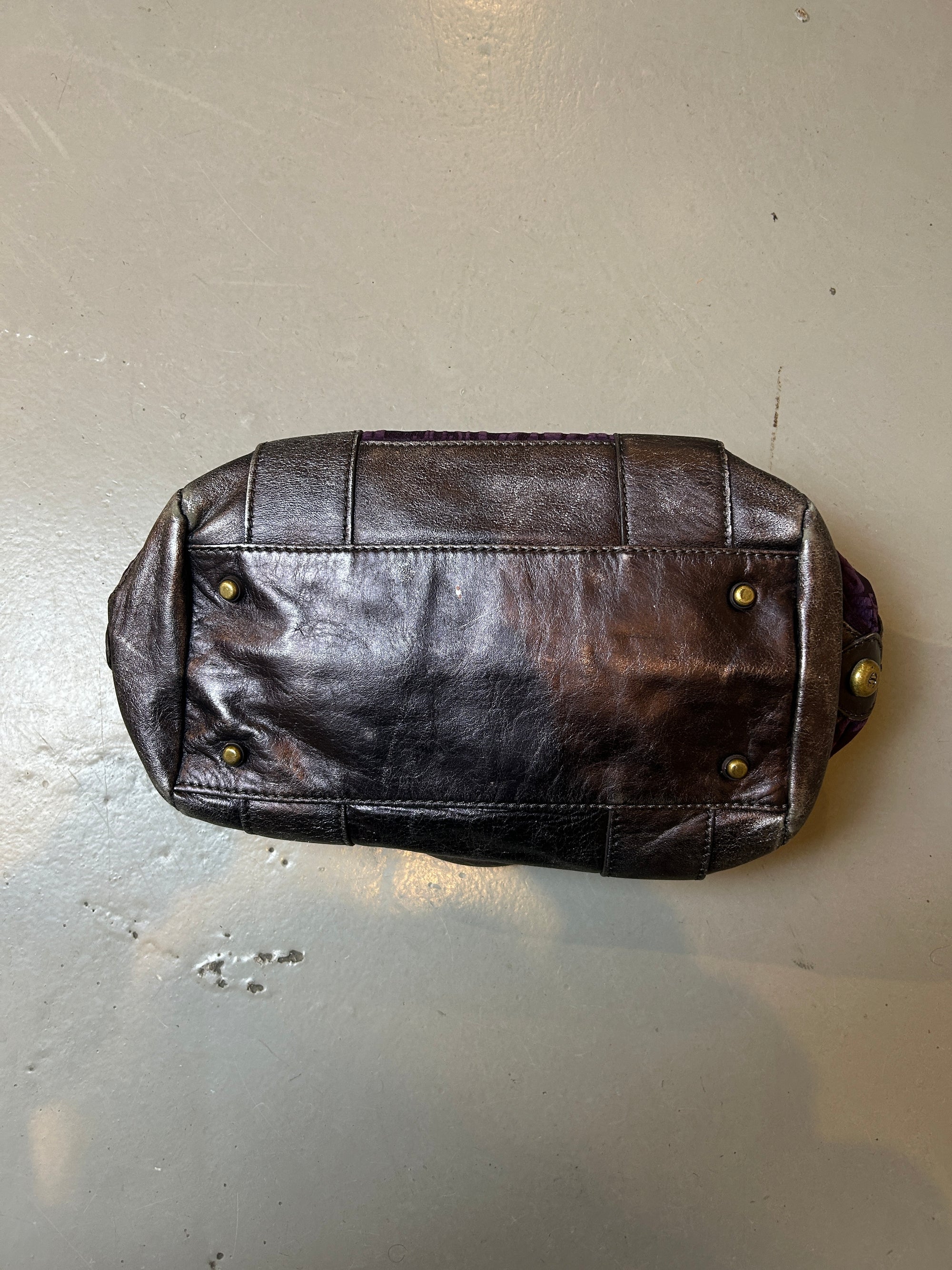 Vintage Purple/Black Just Cavalli Handbag