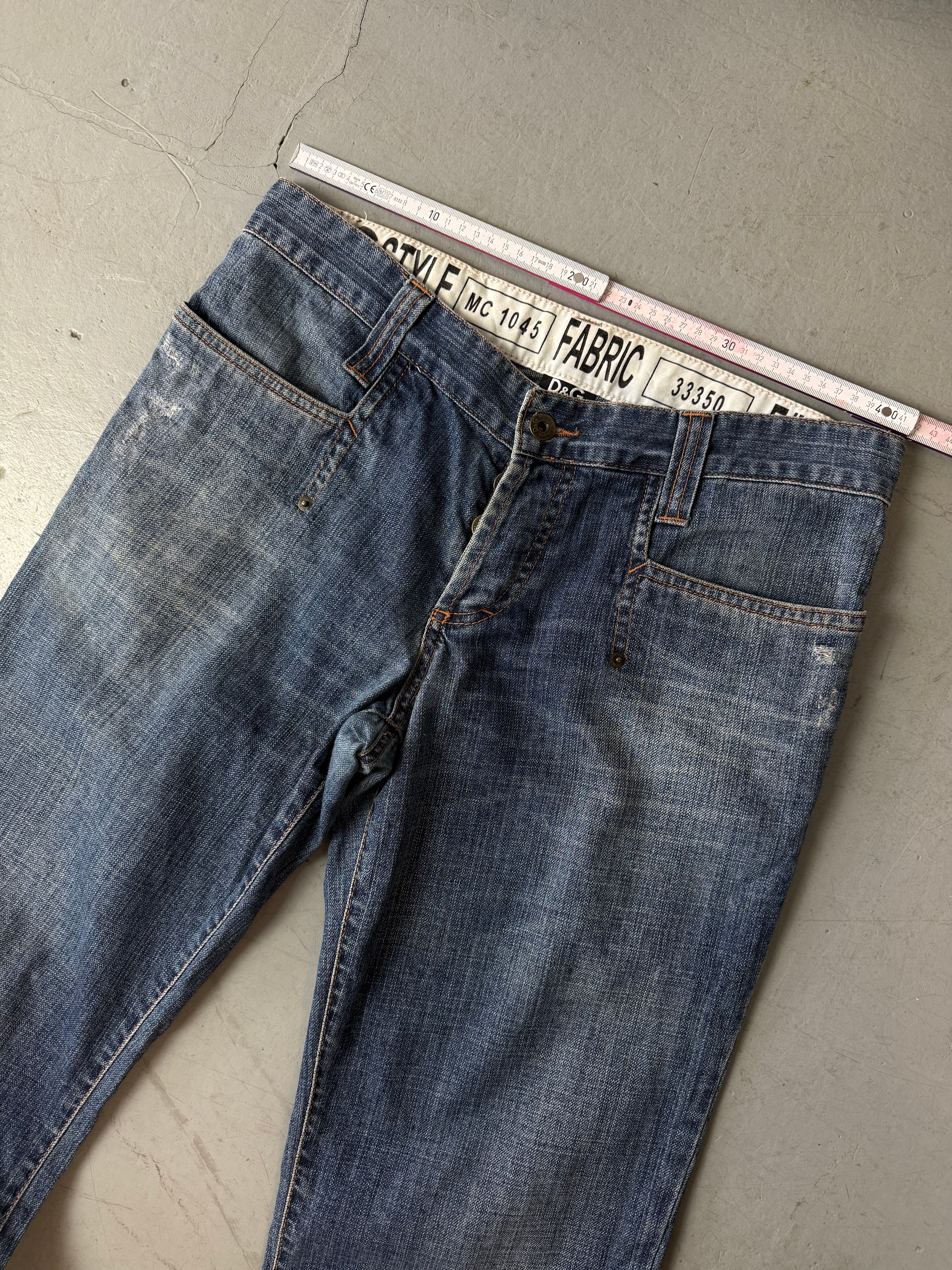 Vintage Dolce&Gabbana Straight Leg Jeans für Herren. Y2K Second Hand 2000s Fashion
