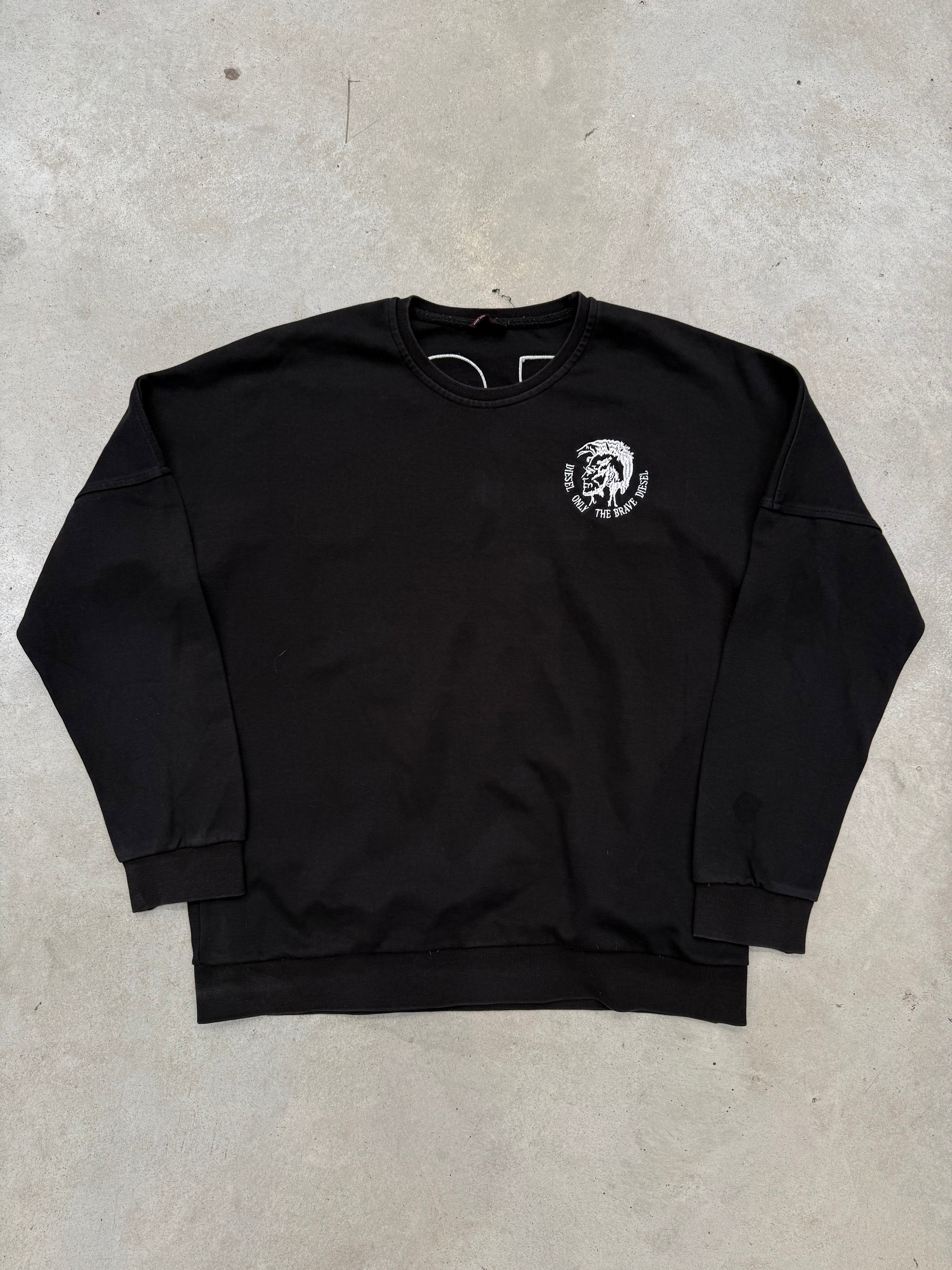Vintage Diesel Black Crewneck Sweater XXL