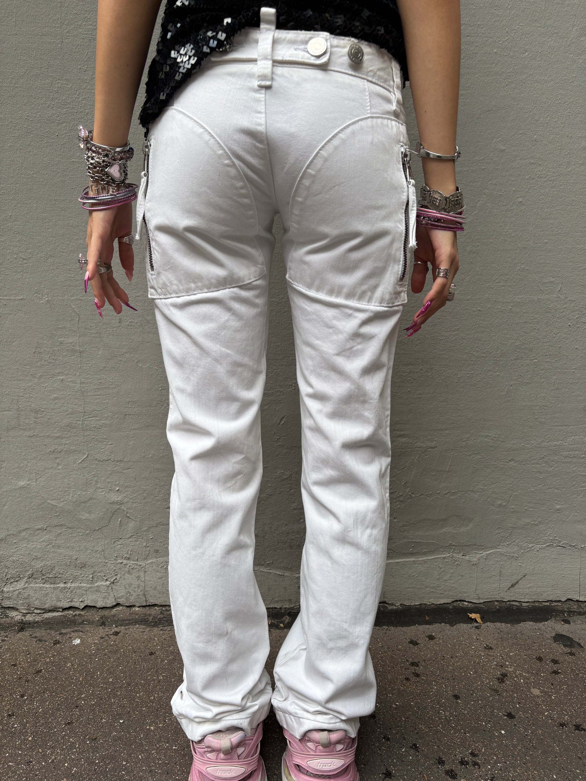 Vintage  Dsquared2 Full White Denim S/M
