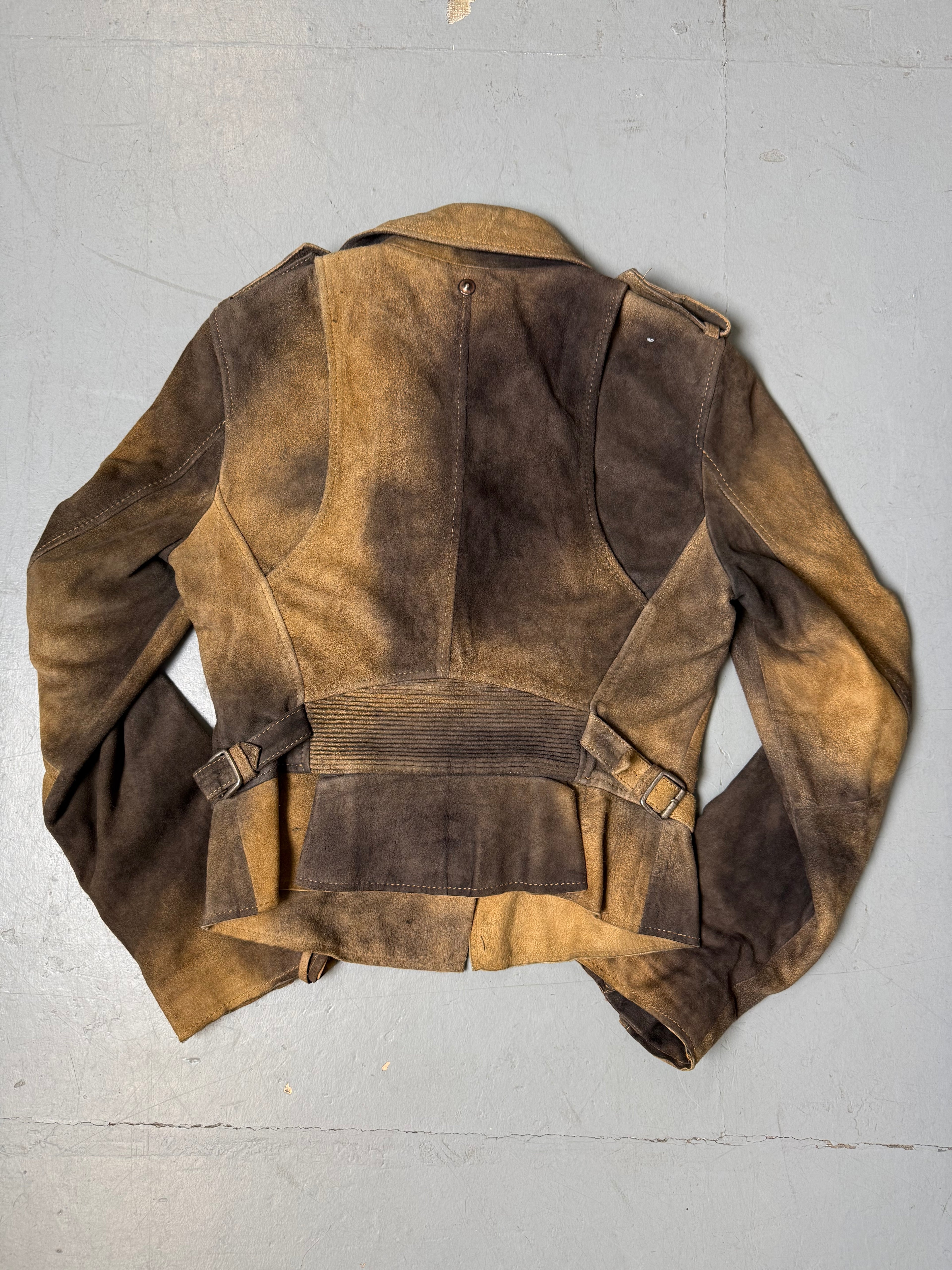 Vintage Diesel Brownish Lamb Leather Jacket S