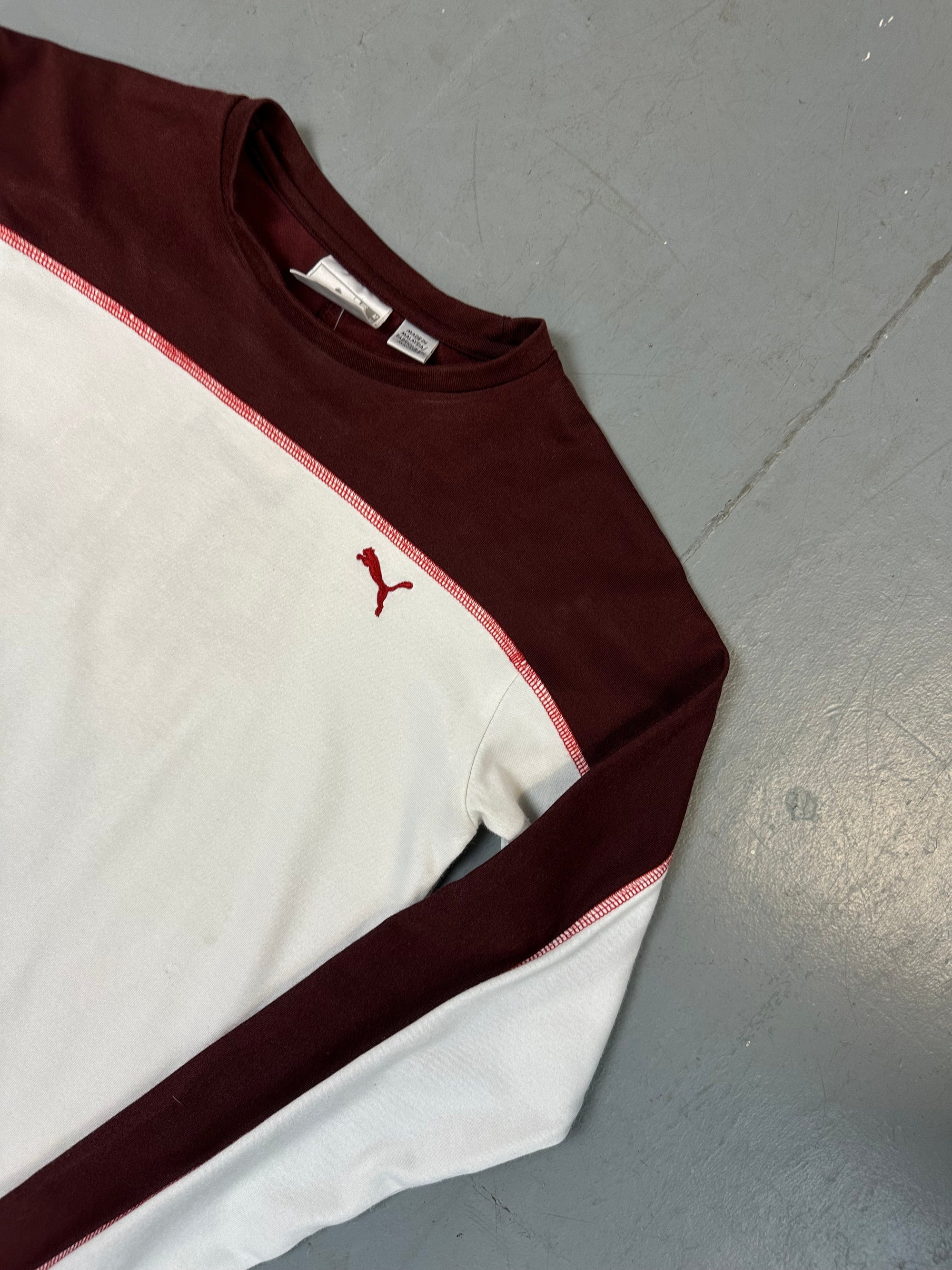 Vintage Red/White Puma Longsleeve XS/S
