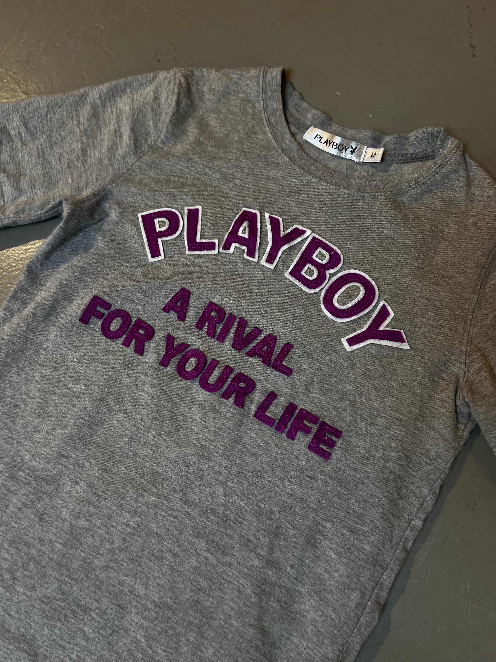 Vintage Playboy Grey/Purple Tee M