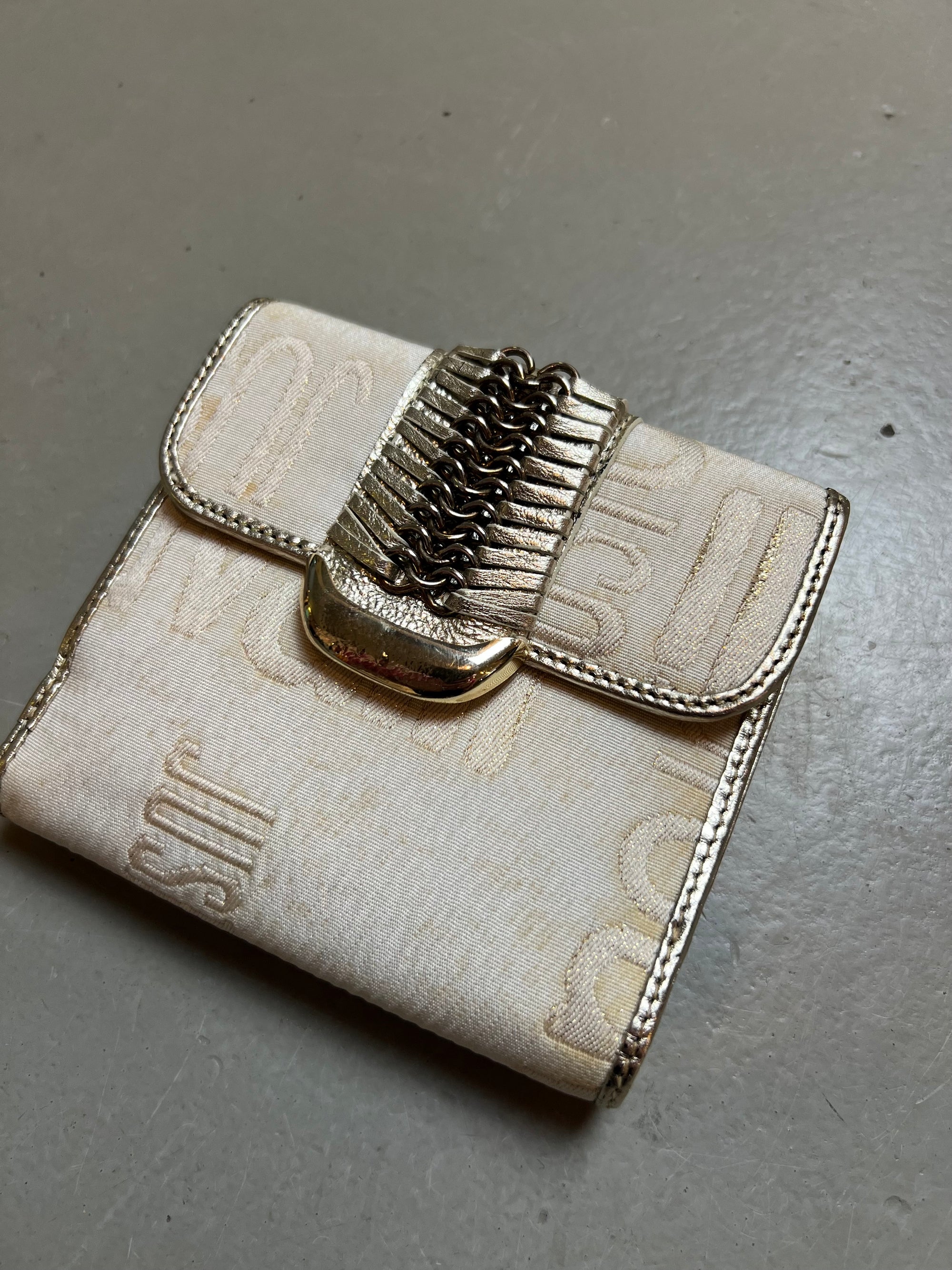Vintage Beige & Gold Just Cavalli Wallet