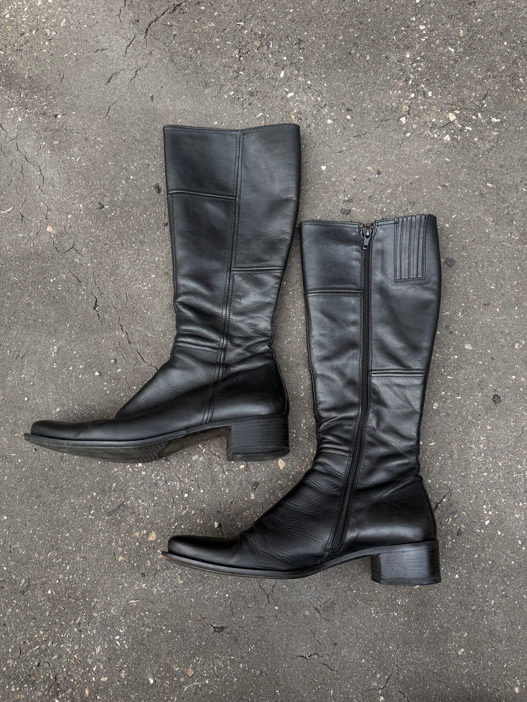Vintage Nero Giardini Black Leather Boots 37,5