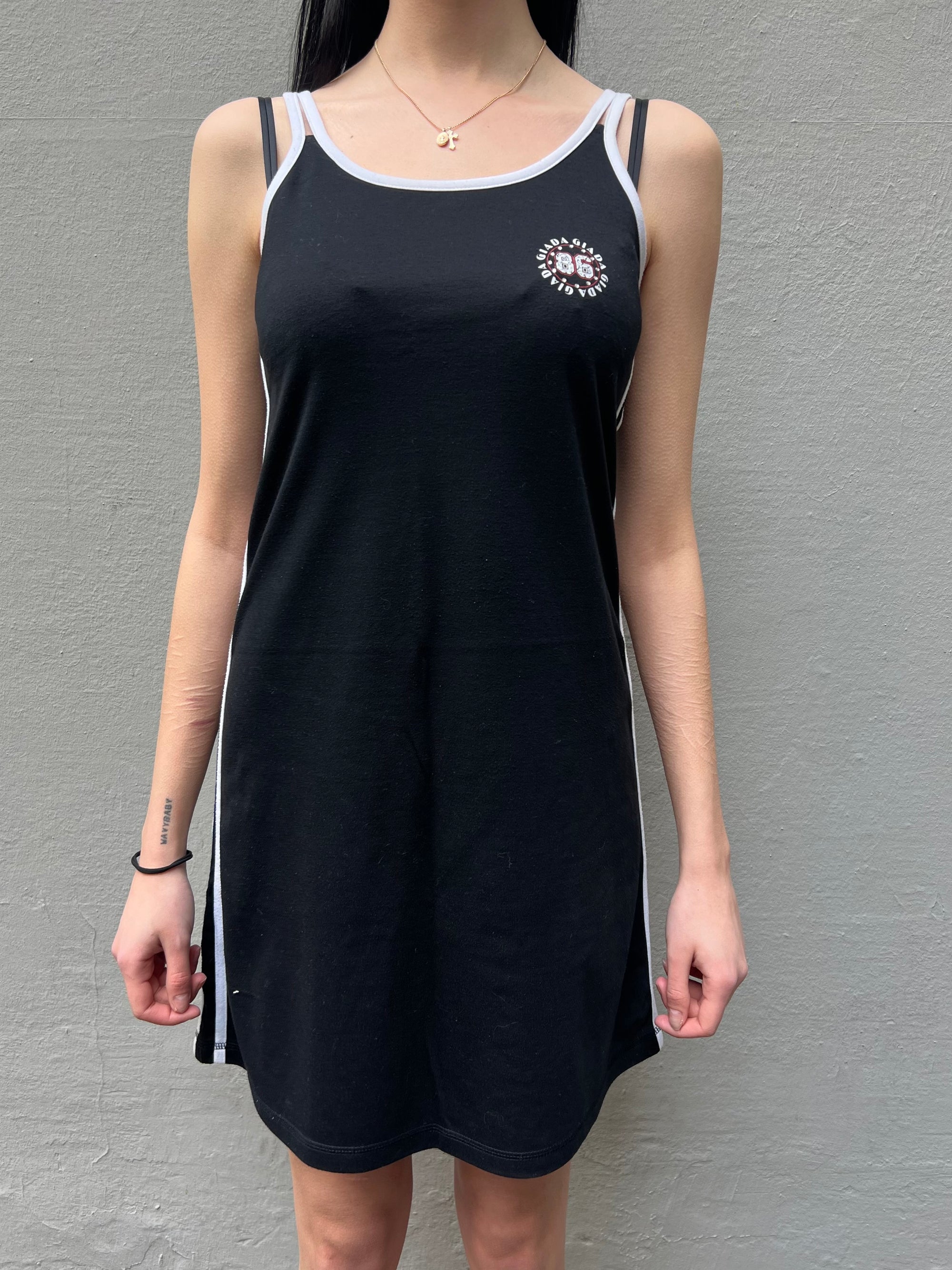 Vintage Black Midi Dress „Giada 86“ M