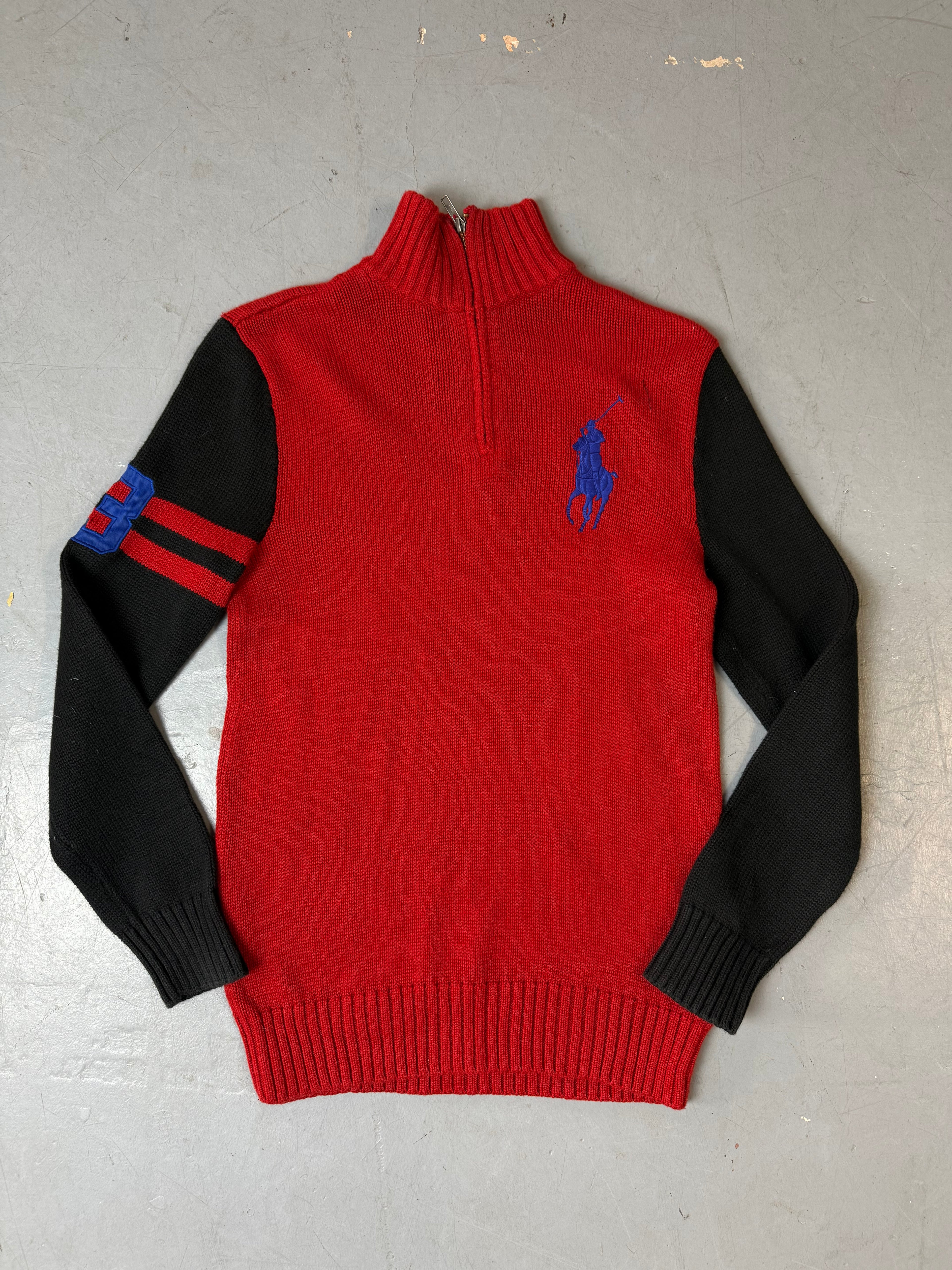 Produktbild von Vintage Polo Ralph Lauren Half Zip Knit Sweater M/L von vorne