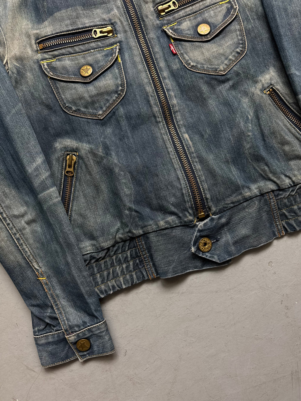 Vintage Levis Zip Up Denim Jacket S/M