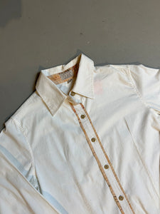 Vintage Alviero Martini White Button-Up Shirt M/L