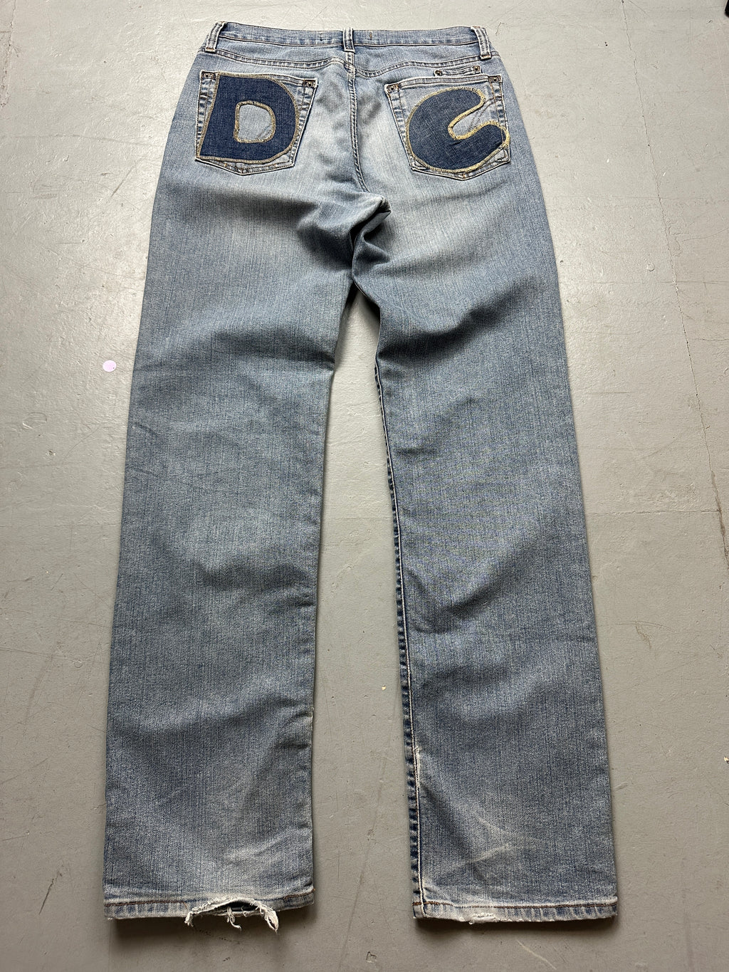 Vintage Dolce&Gabbana Light Blue Baggy Denim für Männer. Y2K Secondhand 2000s Fashion