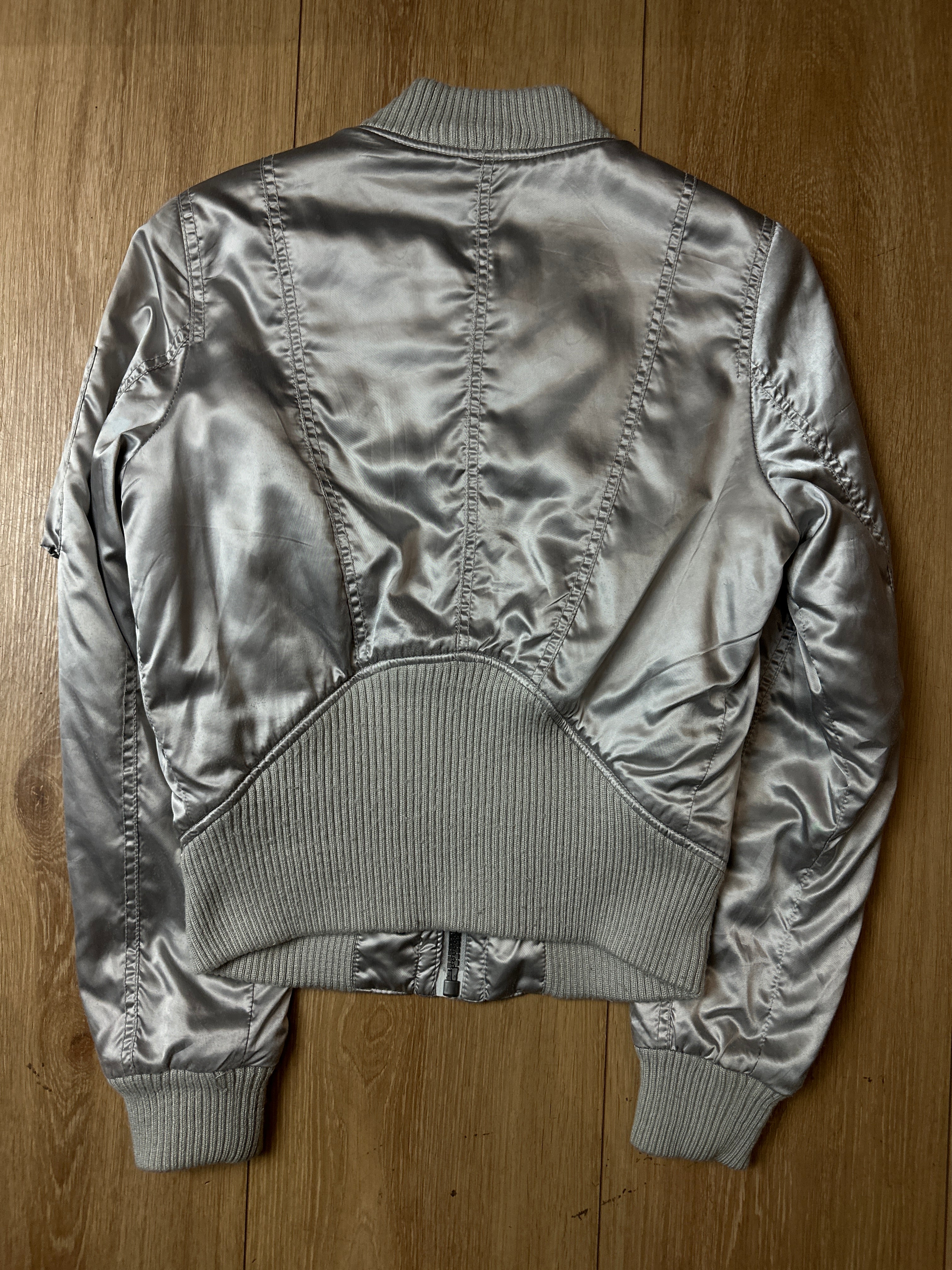 Vintage Silver Bomber Jacket XS/S
