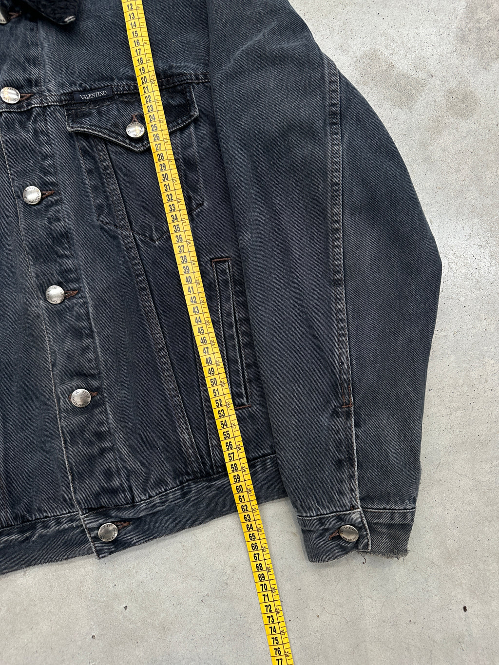Vintage Valentino Denim Jacket with Teddy Lining L
