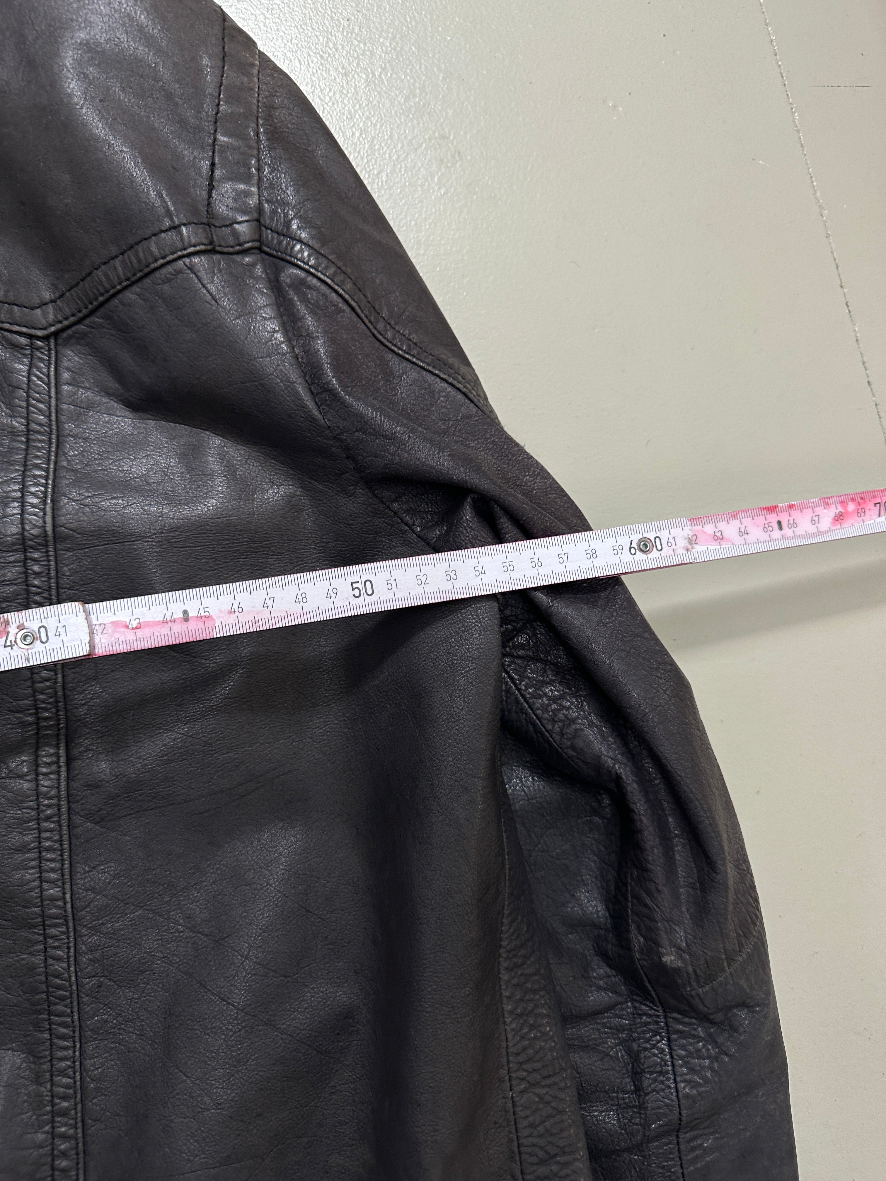 Vintage Racing Leather Jacket für Herren. Y2K Second Hand 2000s Fashion 