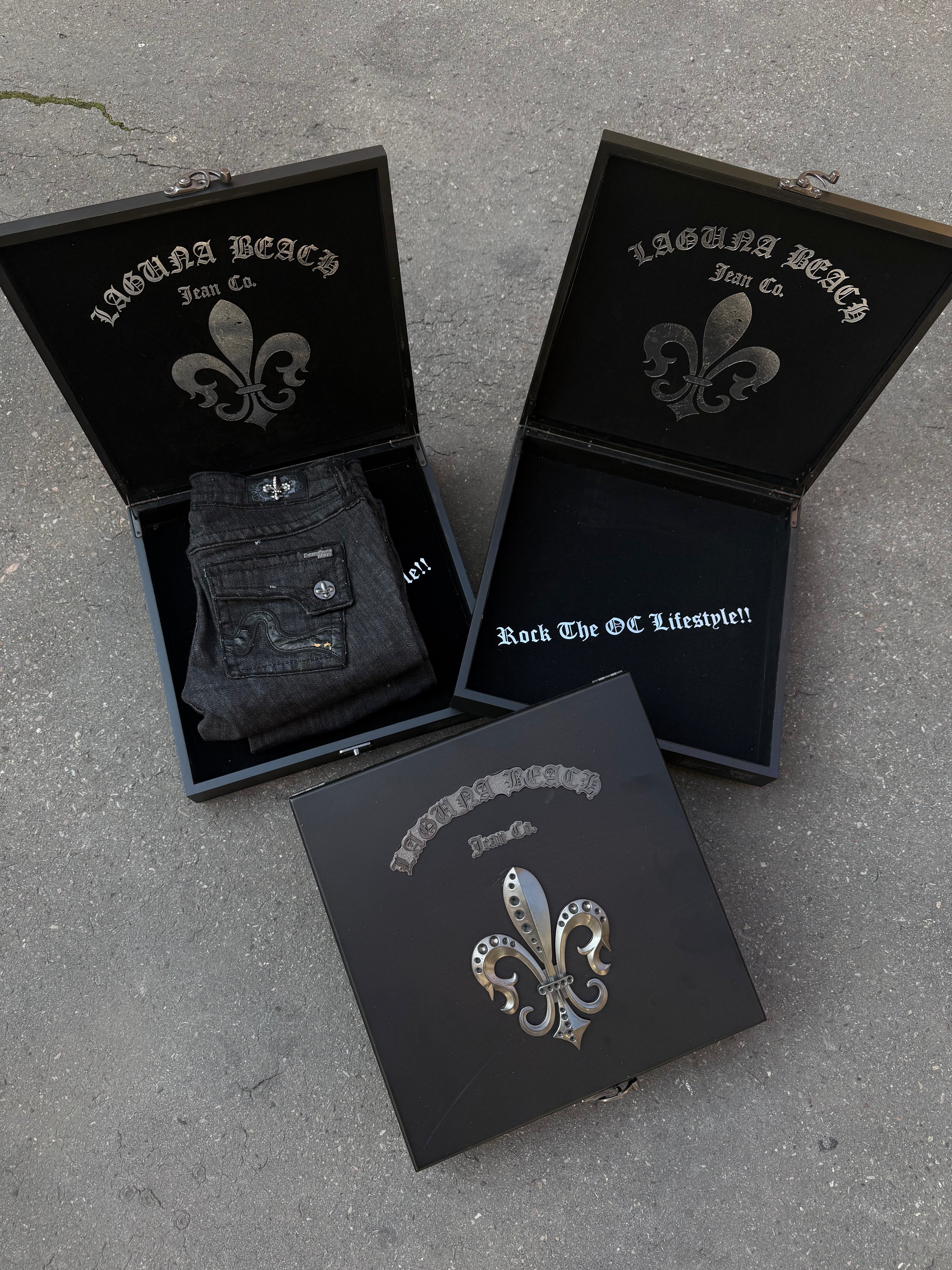 Y2K Laguna Beach „Sunset Beach“ Low Waist Denim XS + BOX