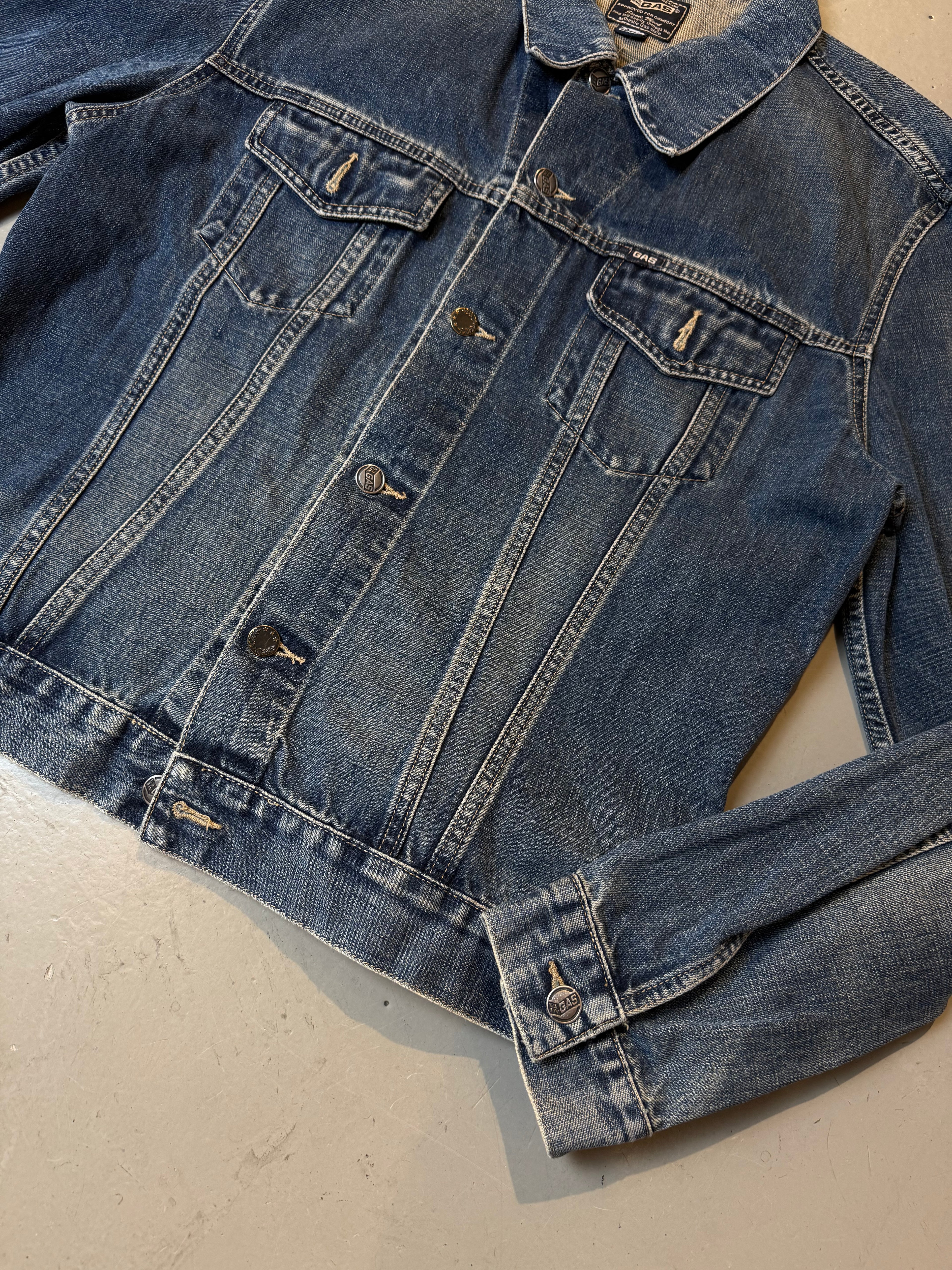 Vintage GAS Blue Washed Denim Jacket XL