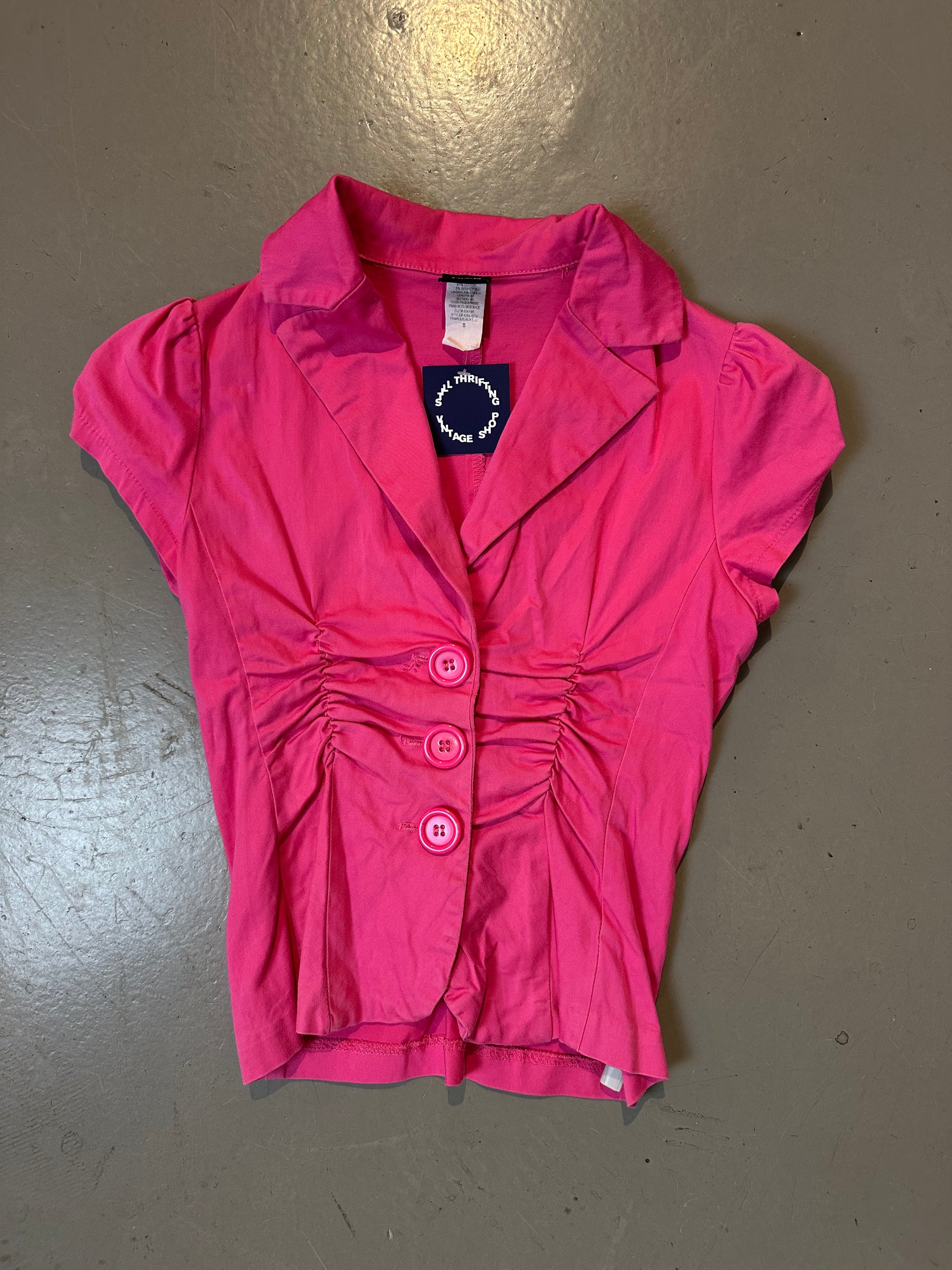 Vintage Pink Blouse Top S
