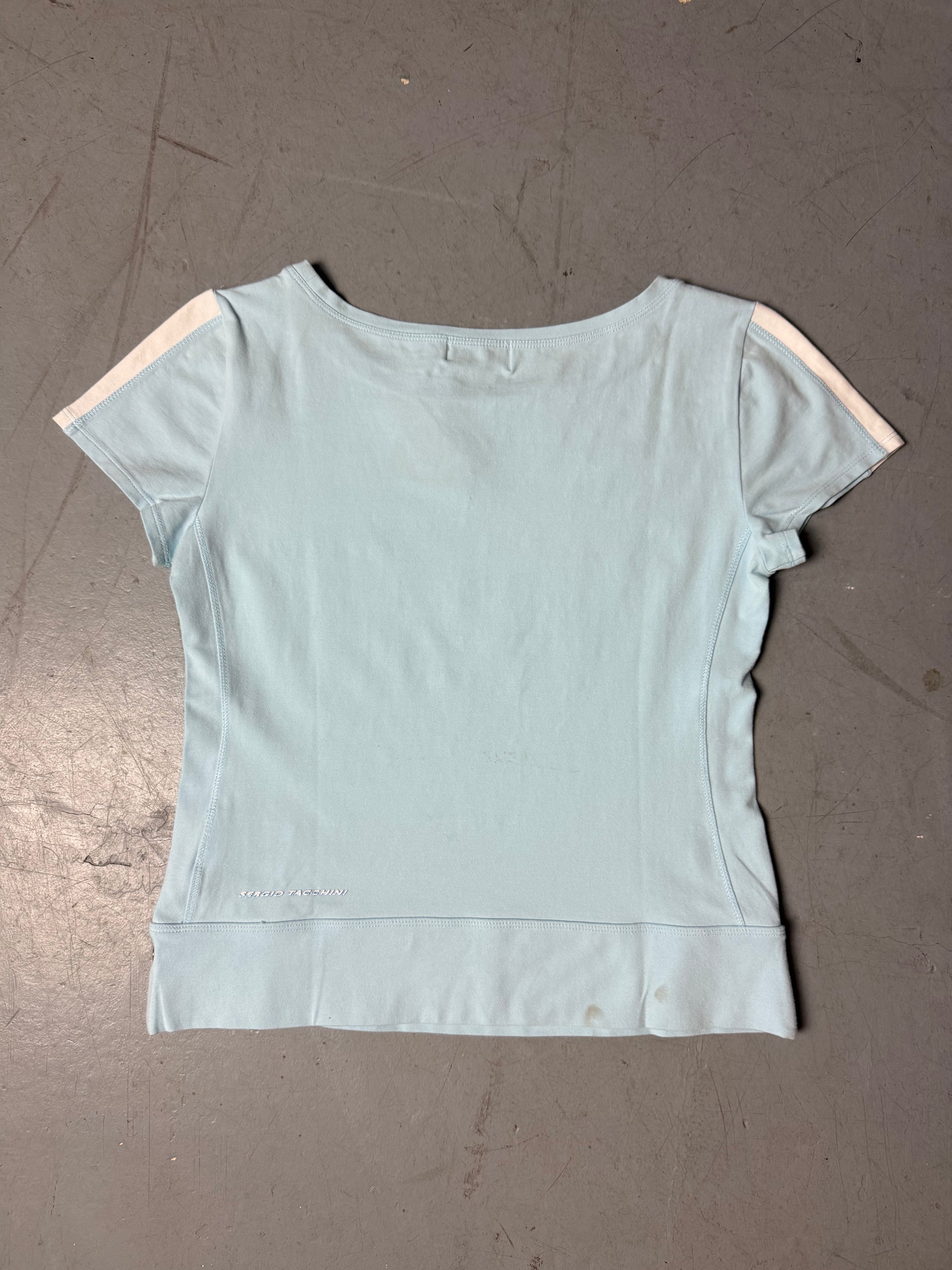 Vintage Sergio Tacchini Baby Blue T-Shirt M
