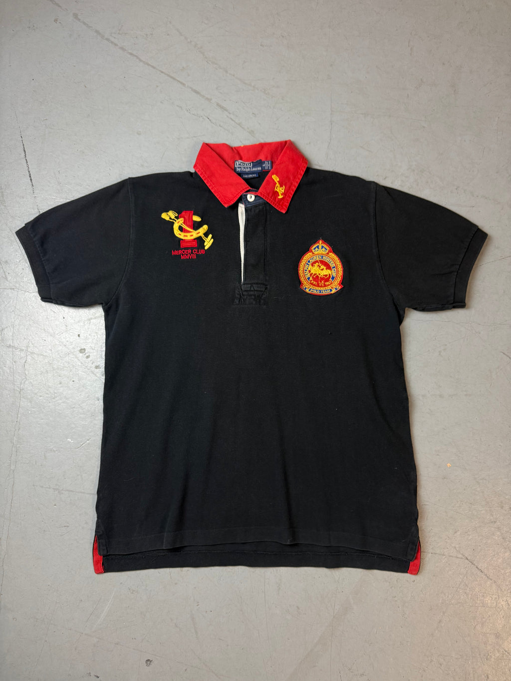 Produktbild von Vintage Polo Ralph Lauren Mercer Club Polo Shirt M/L von vorne 