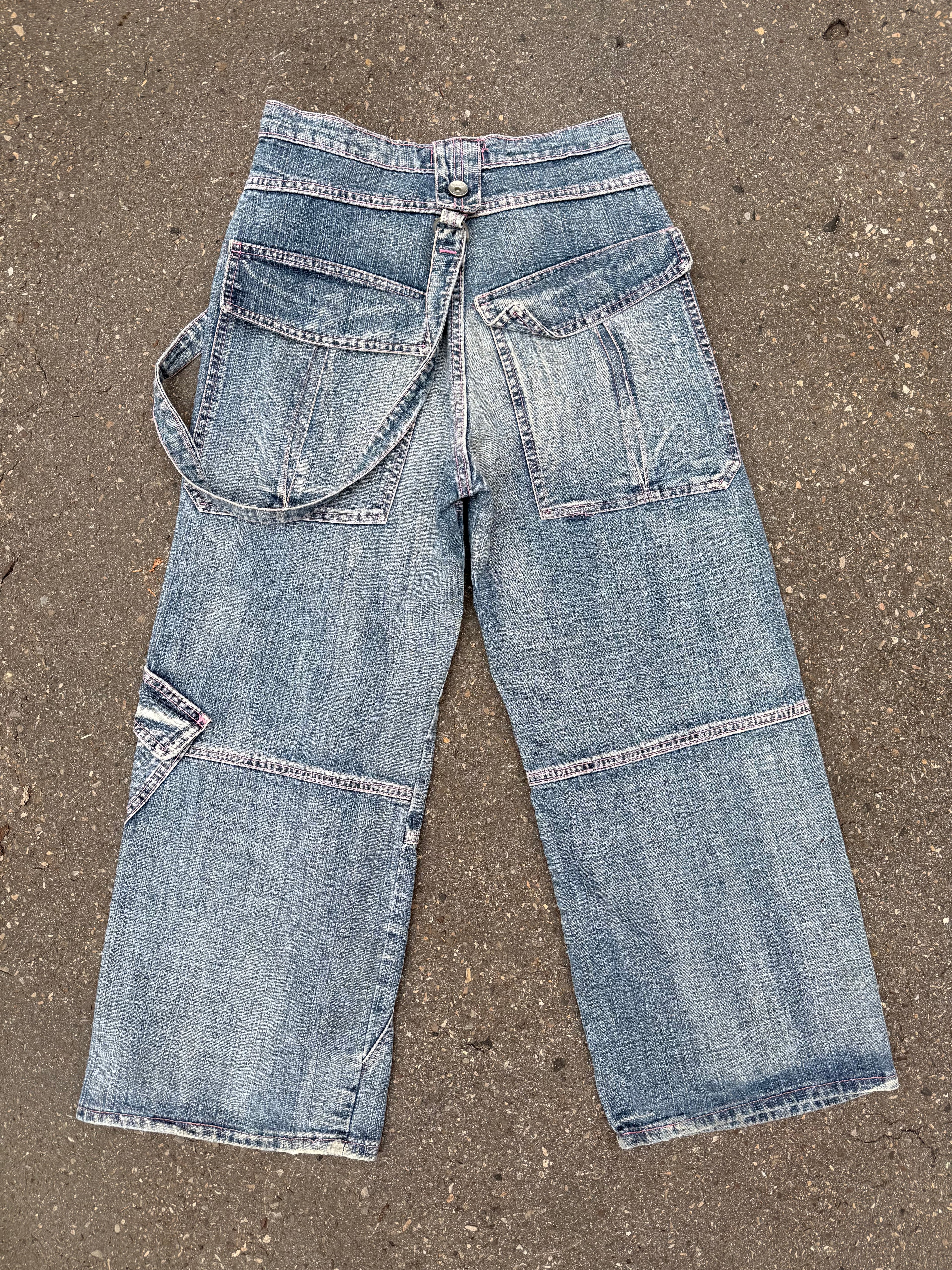 Produktbild von Vintage Cargo Denim mit Pink Stitching XXS von hinten